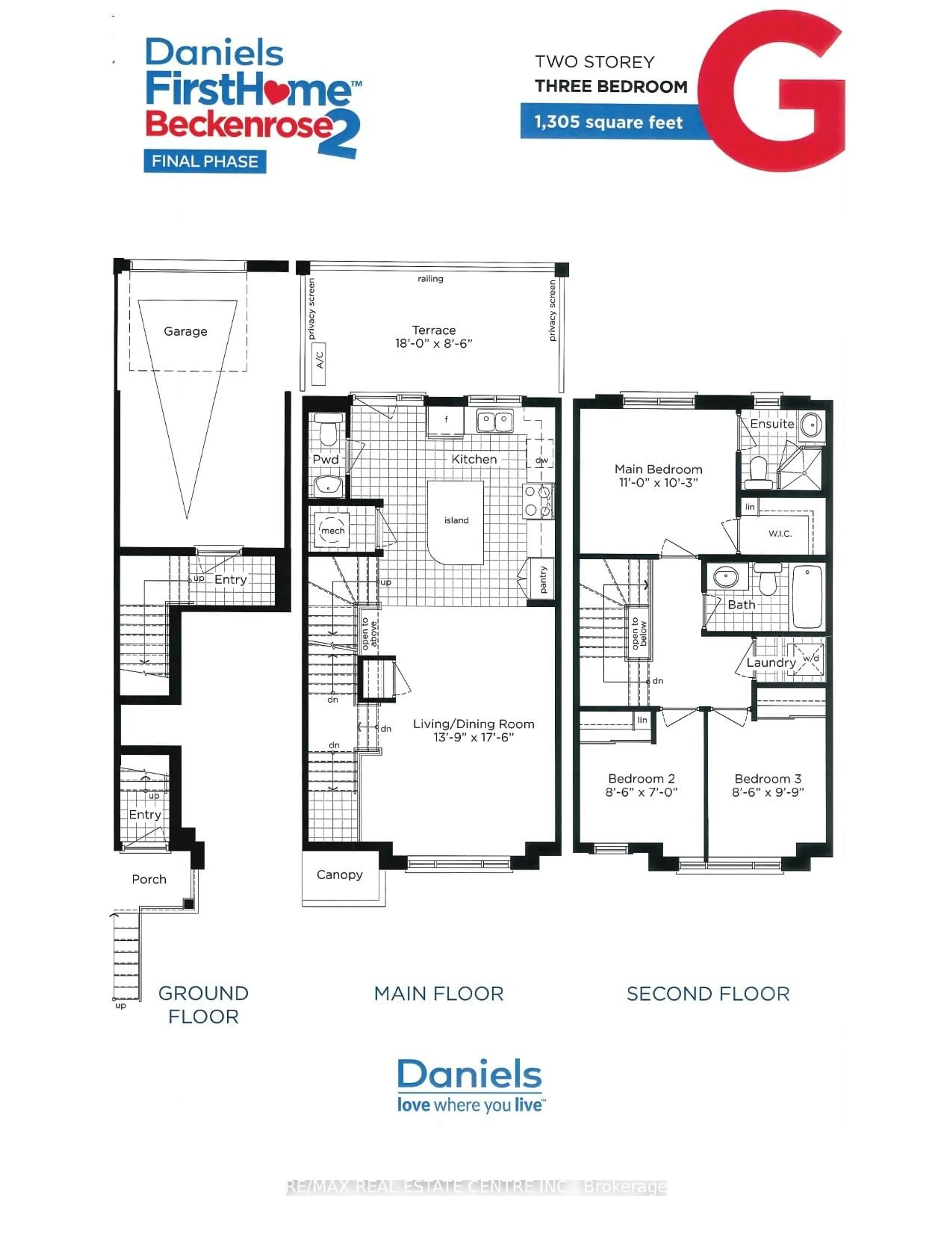 Floor plan for 1 Beckenrose Crt #99, Brampton Ontario L6Y 6G2