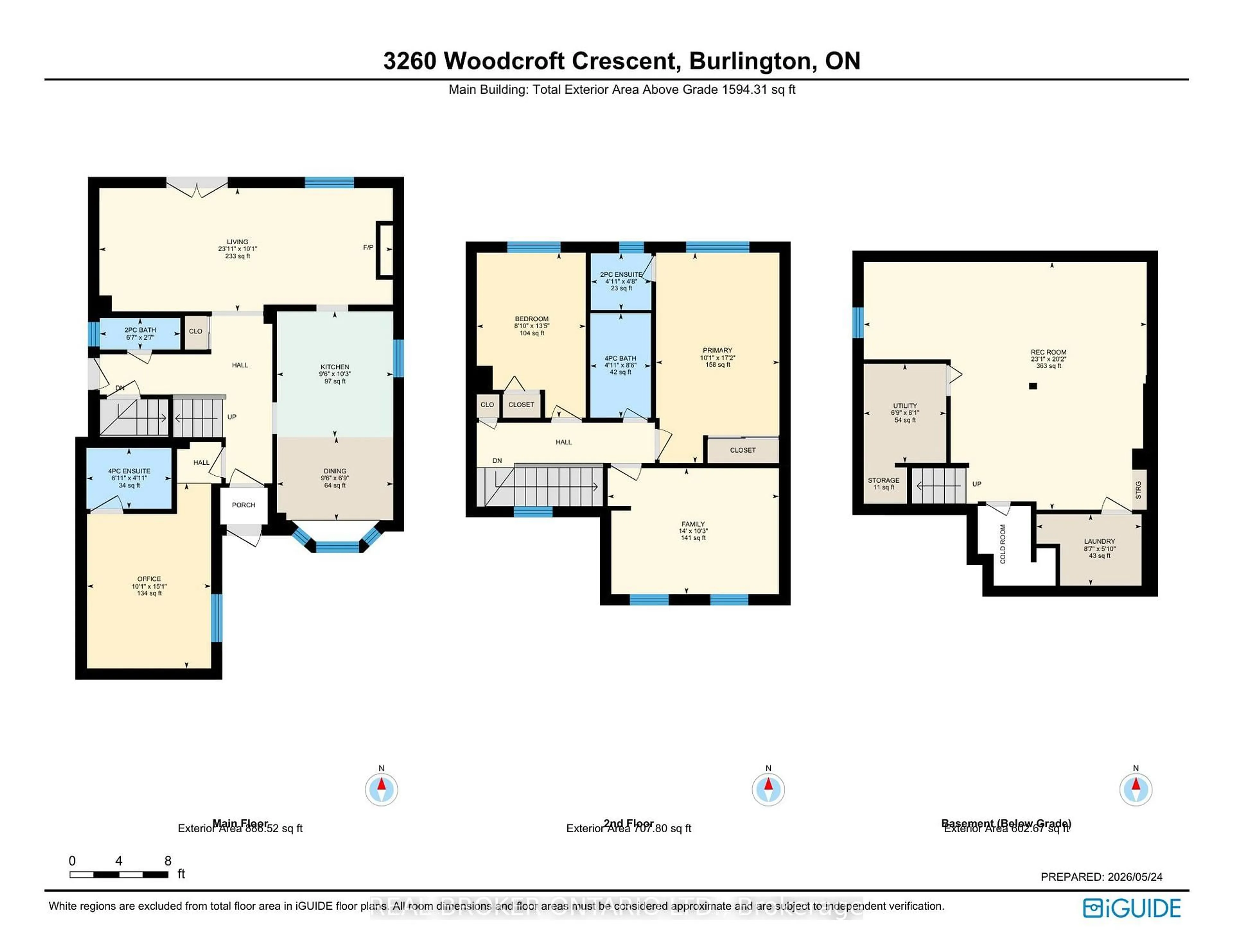 Floor plan for 3260 Woodcroft Cres, Burlington Ontario L7M 3K9