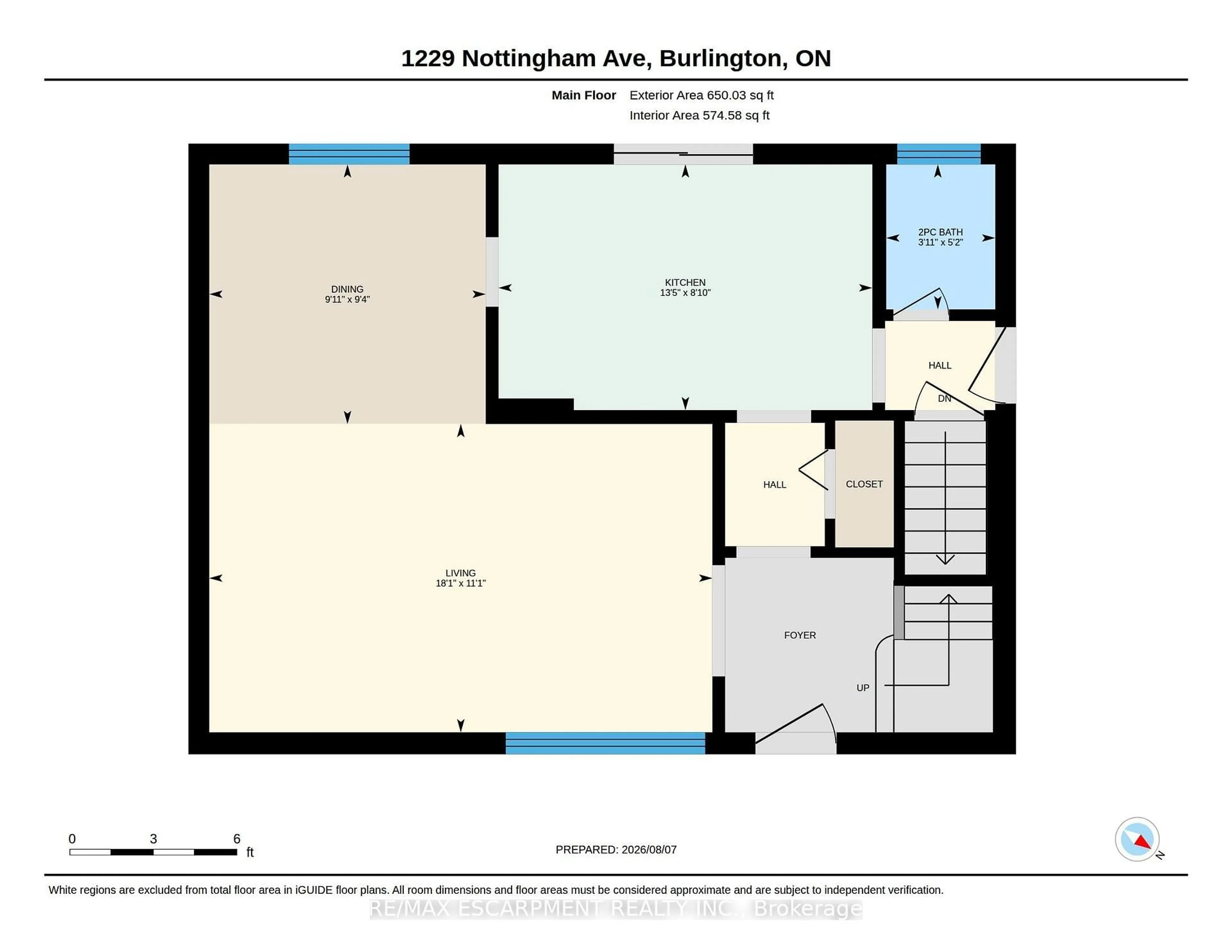 Floor plan for 1229 Nottingham Ave, Burlington Ontario L7P 2R5
