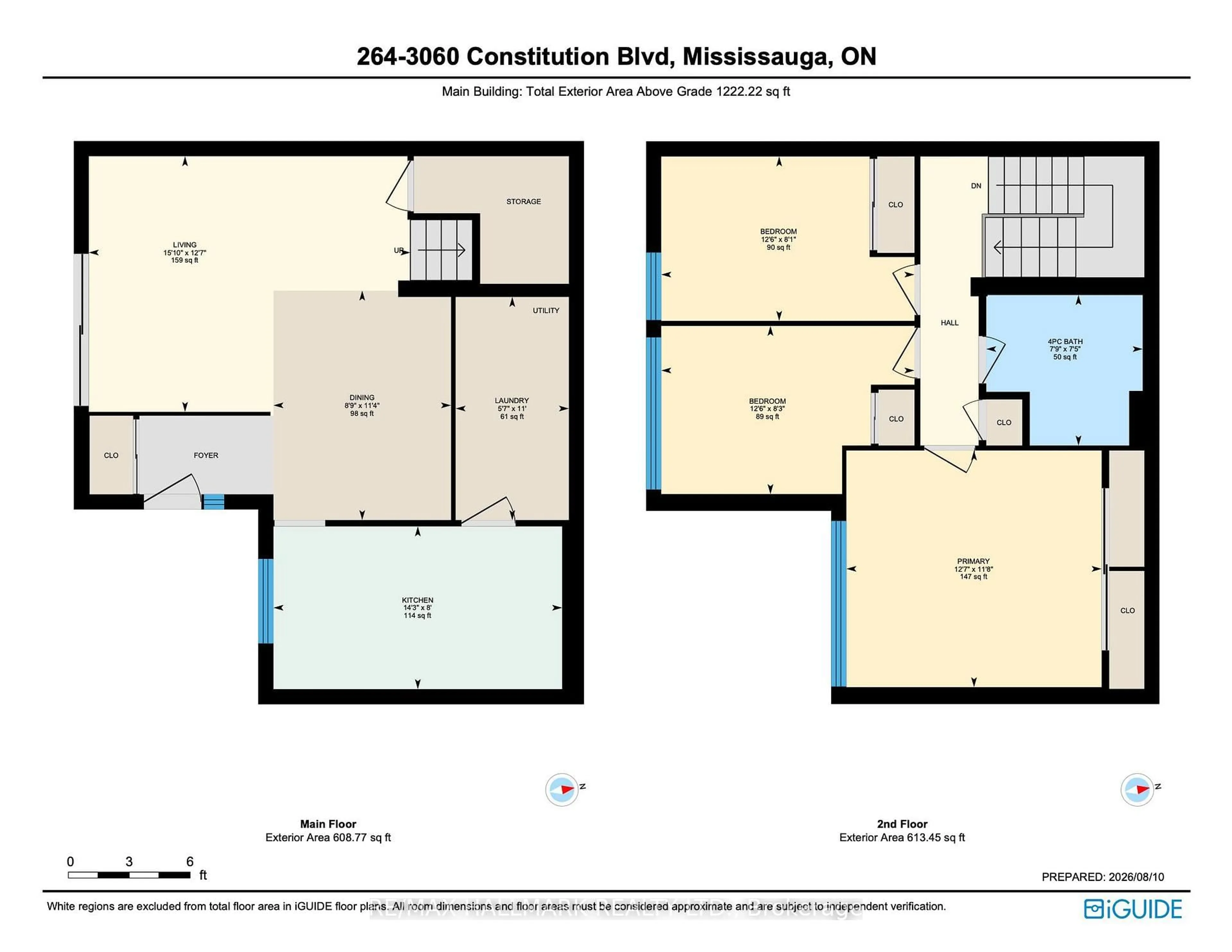 Floor plan for 3060 Constitution Blvd #264, Mississauga Ontario L4Y 3X8