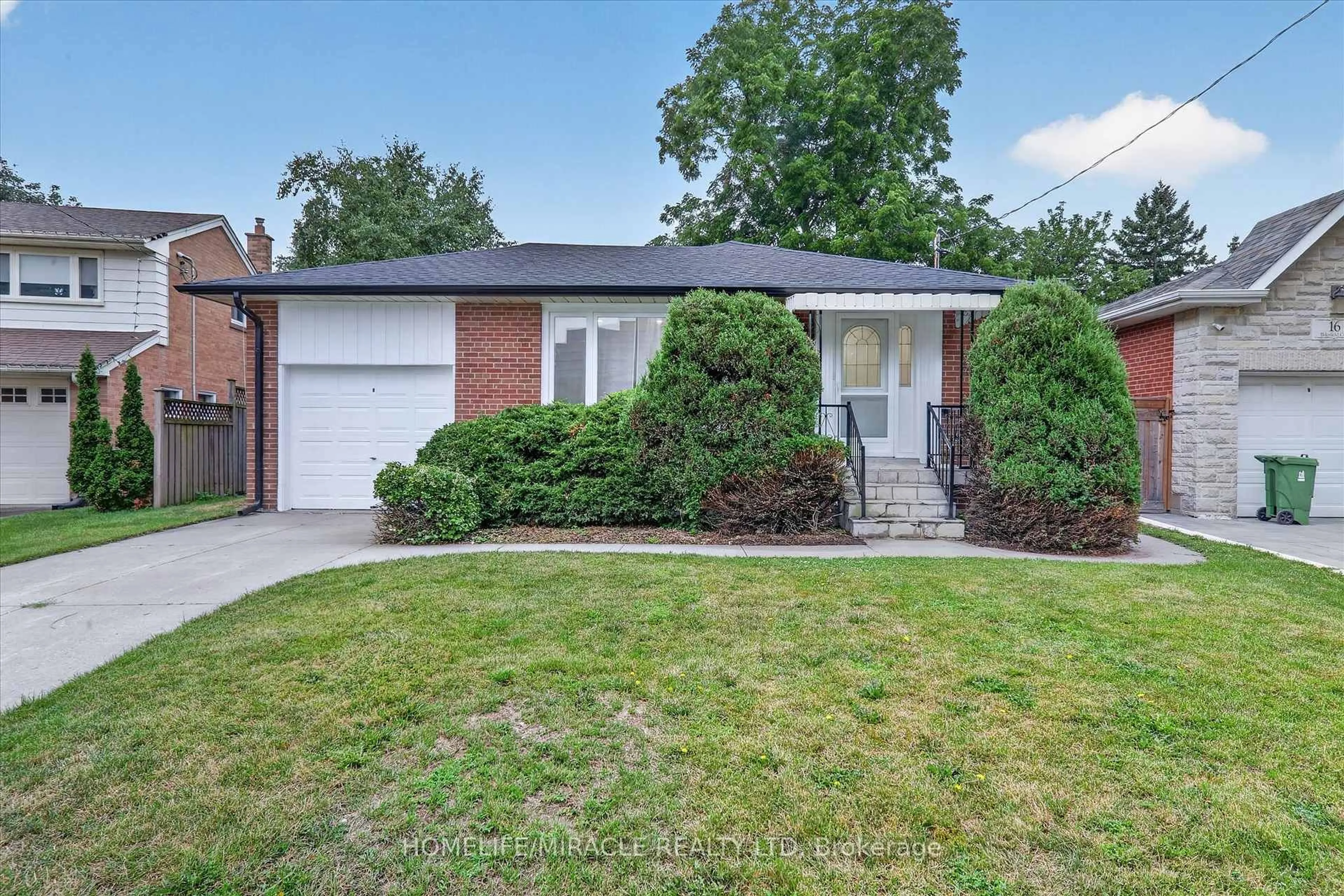 Home with brick exterior material, street for 18 Elderfield Cres, Toronto Ontario M9C 3K7
