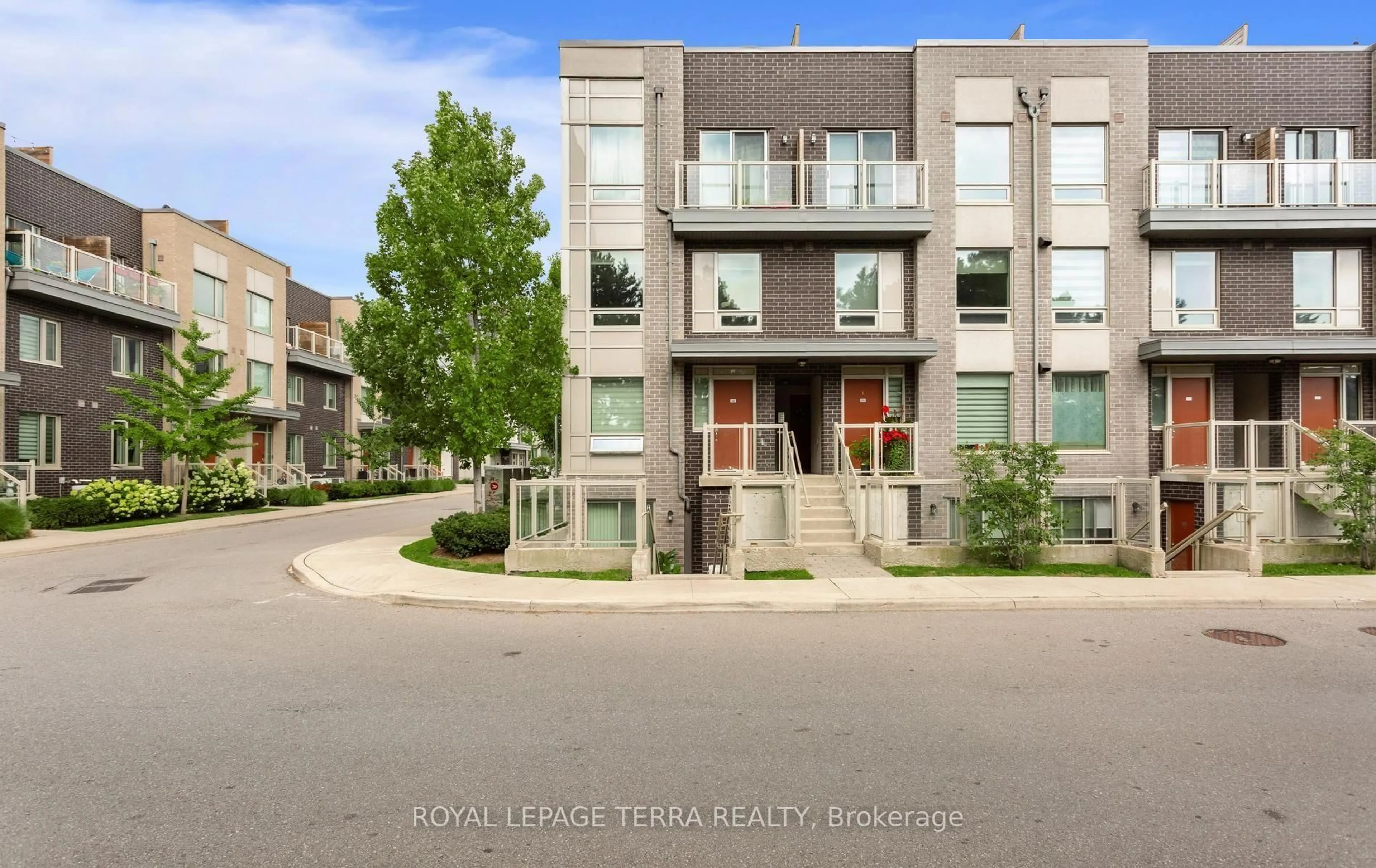 Patio, street for 3 Applewood Lane #101, Toronto Ontario M9C 0C1