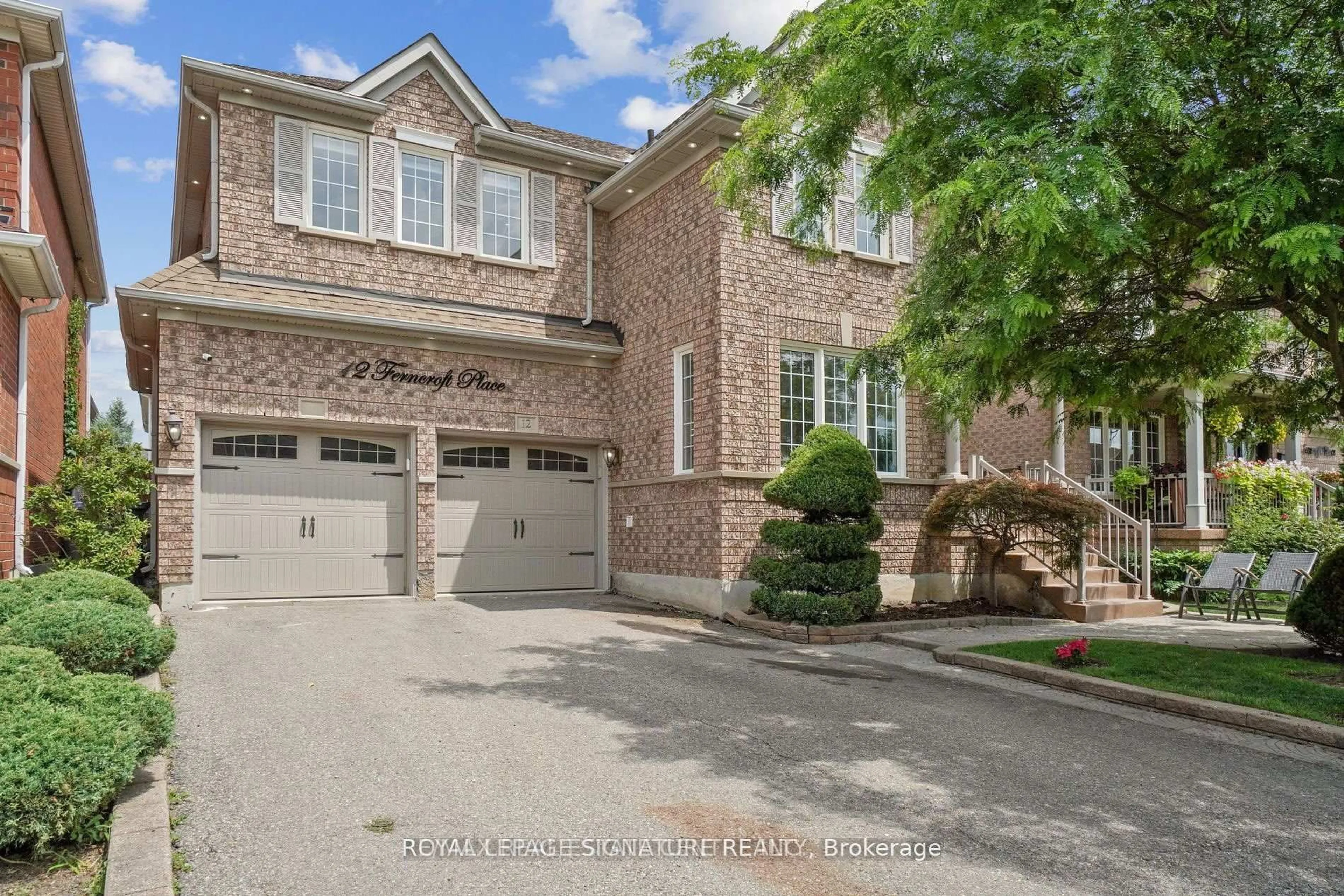 Home with brick exterior material, street for 12 Ferncroft Pl, Brampton Ontario L7A 2Z6