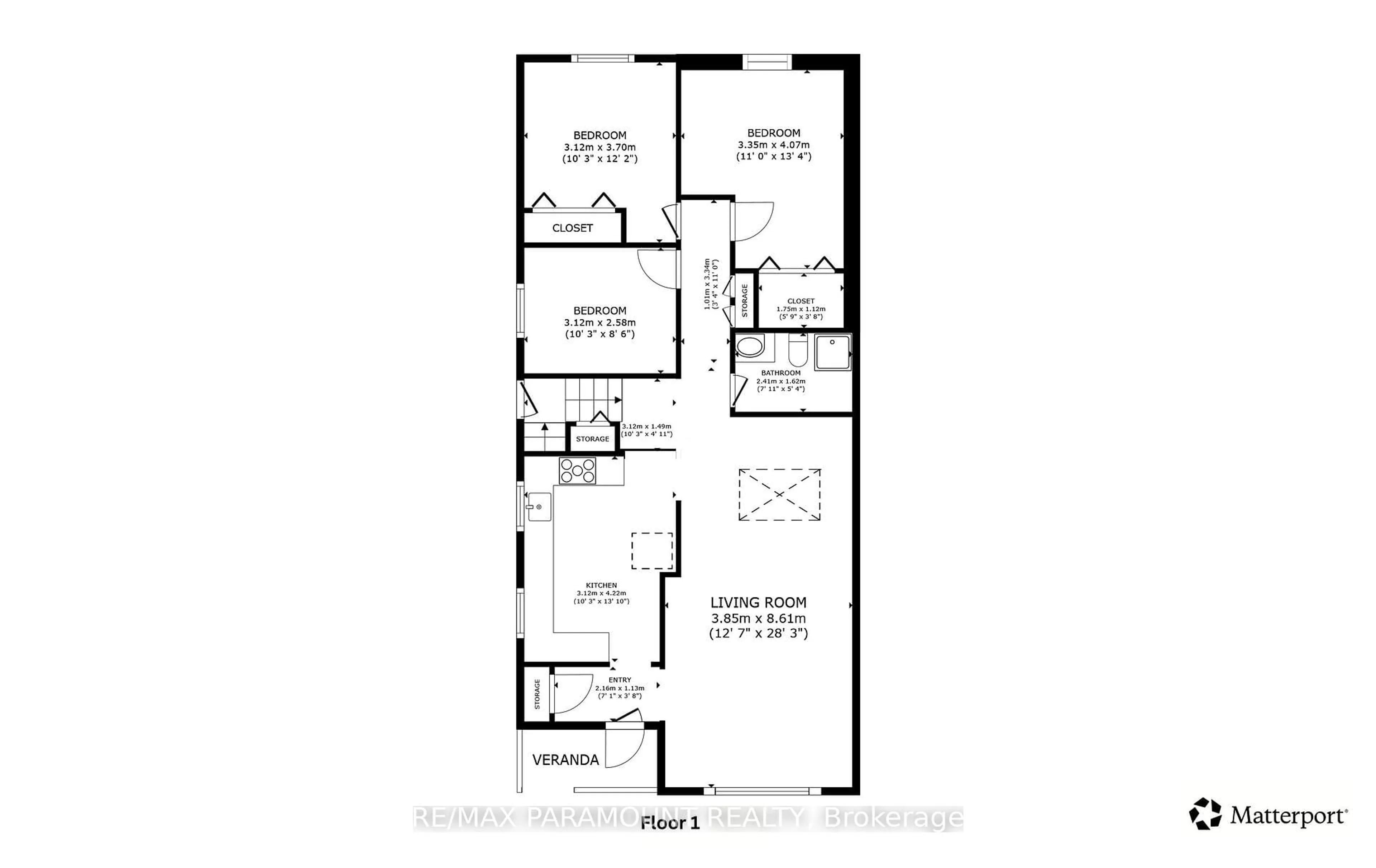 Floor plan for 63 Argyle Cres, Brampton Ontario L6T 1M9