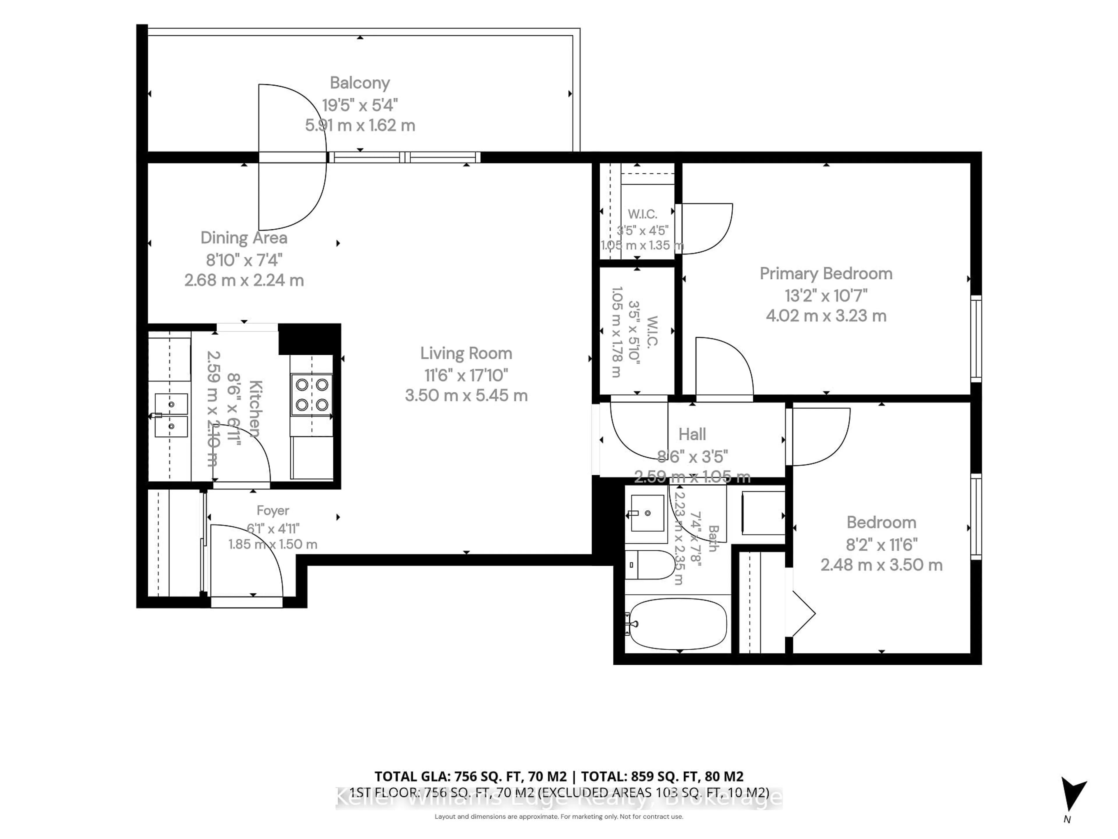Floor plan for 3145 Queen Frederica Dr #608, Mississauga Ontario L4Y 3A7