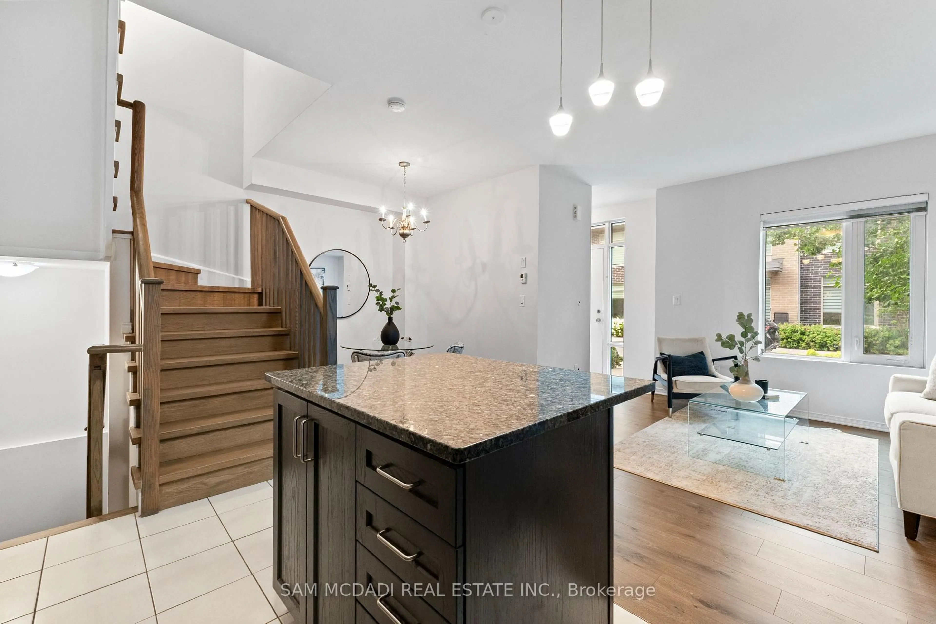 Open concept kitchen, ceramic/tile floor for 26 Applewood Lane #46, Toronto Ontario M9C 0C1
