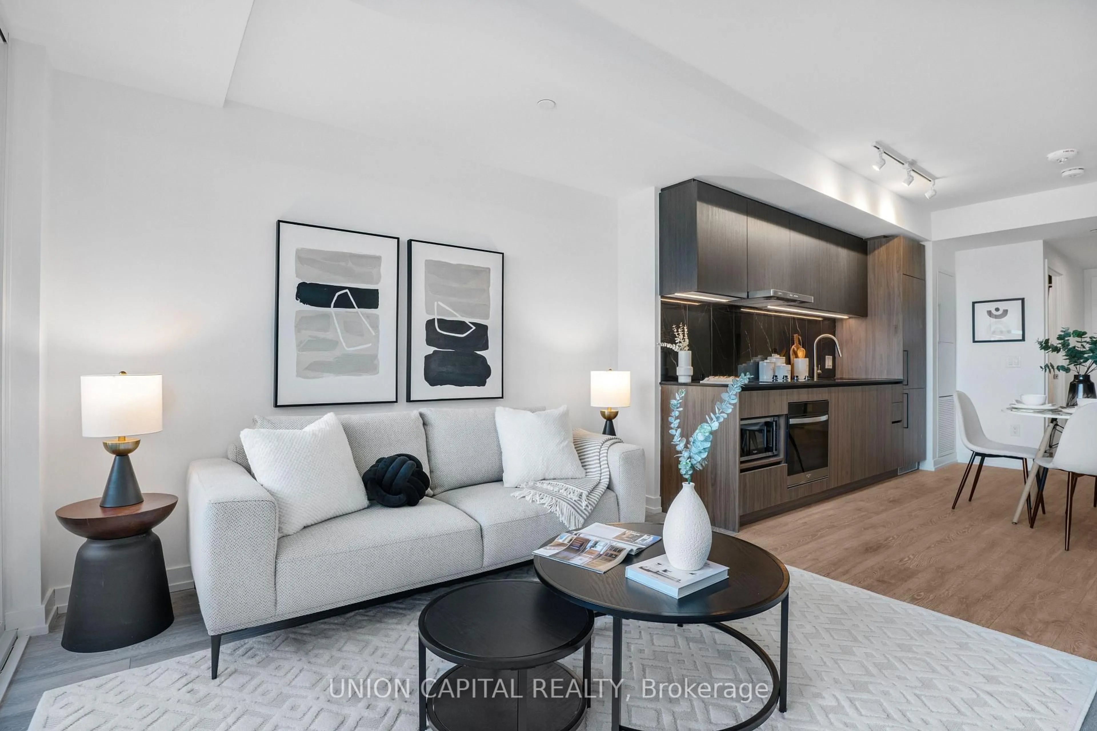 Living room with furniture, unknown for 1100 Sheppard Ave #835, Toronto Ontario M3K 0E4
