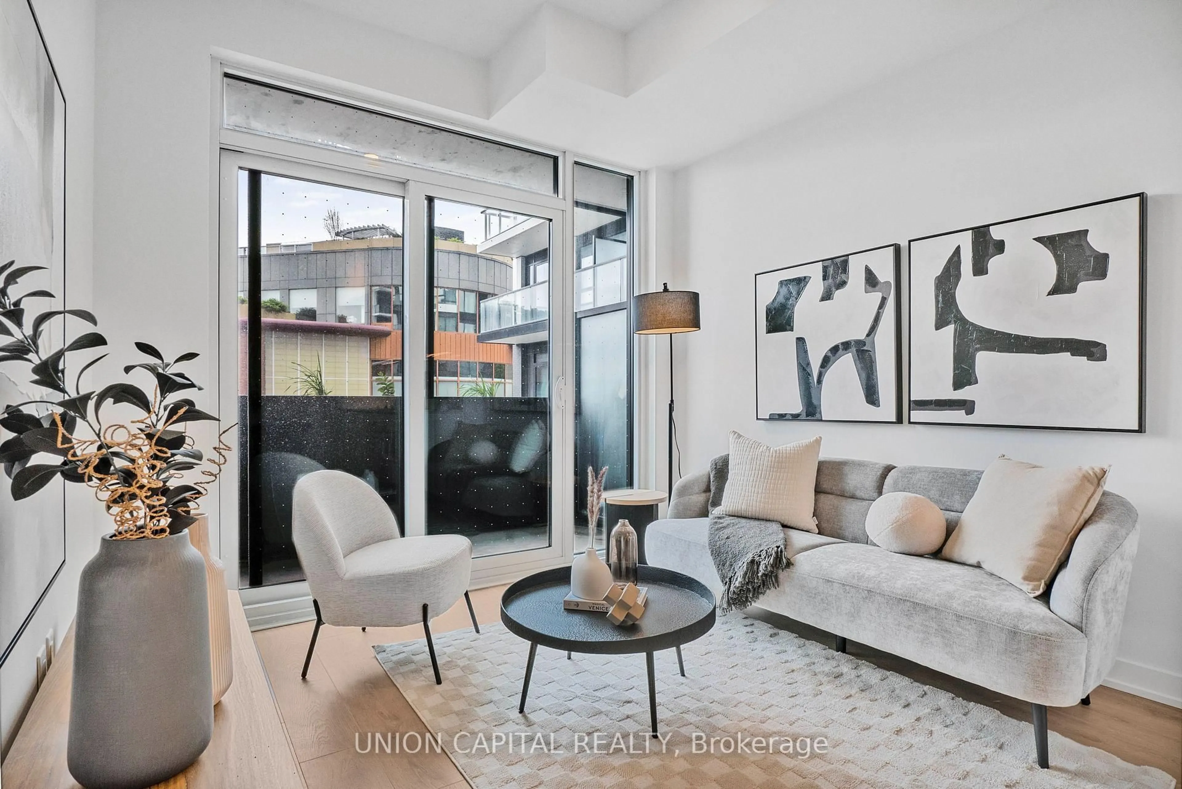 Living room with furniture, unknown for 1100 Sheppard Ave #302, Toronto Ontario M3K 0E4
