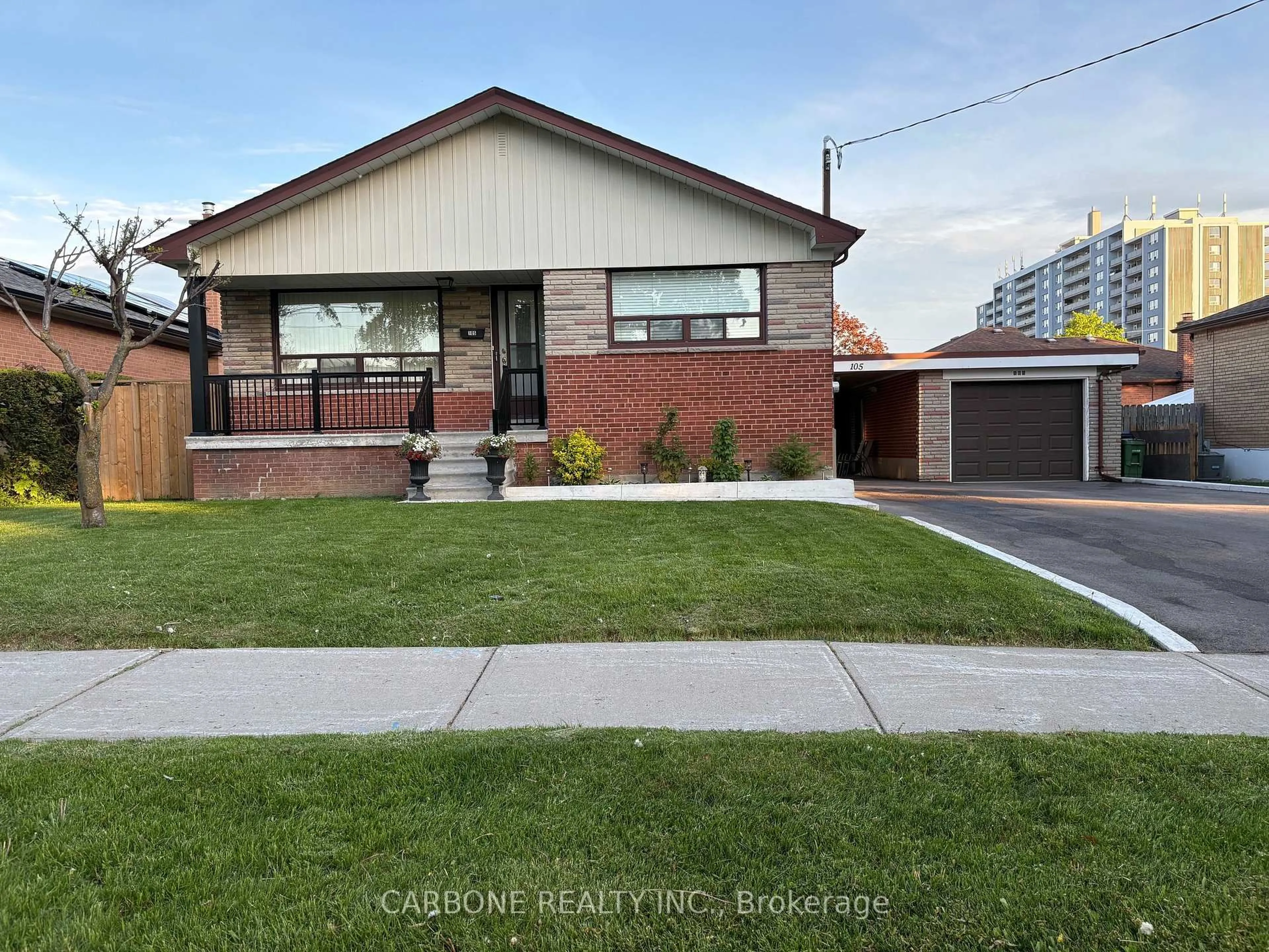 Home with brick exterior material, street for 105 Hallsport Cres, Toronto Ontario M3M 2K5