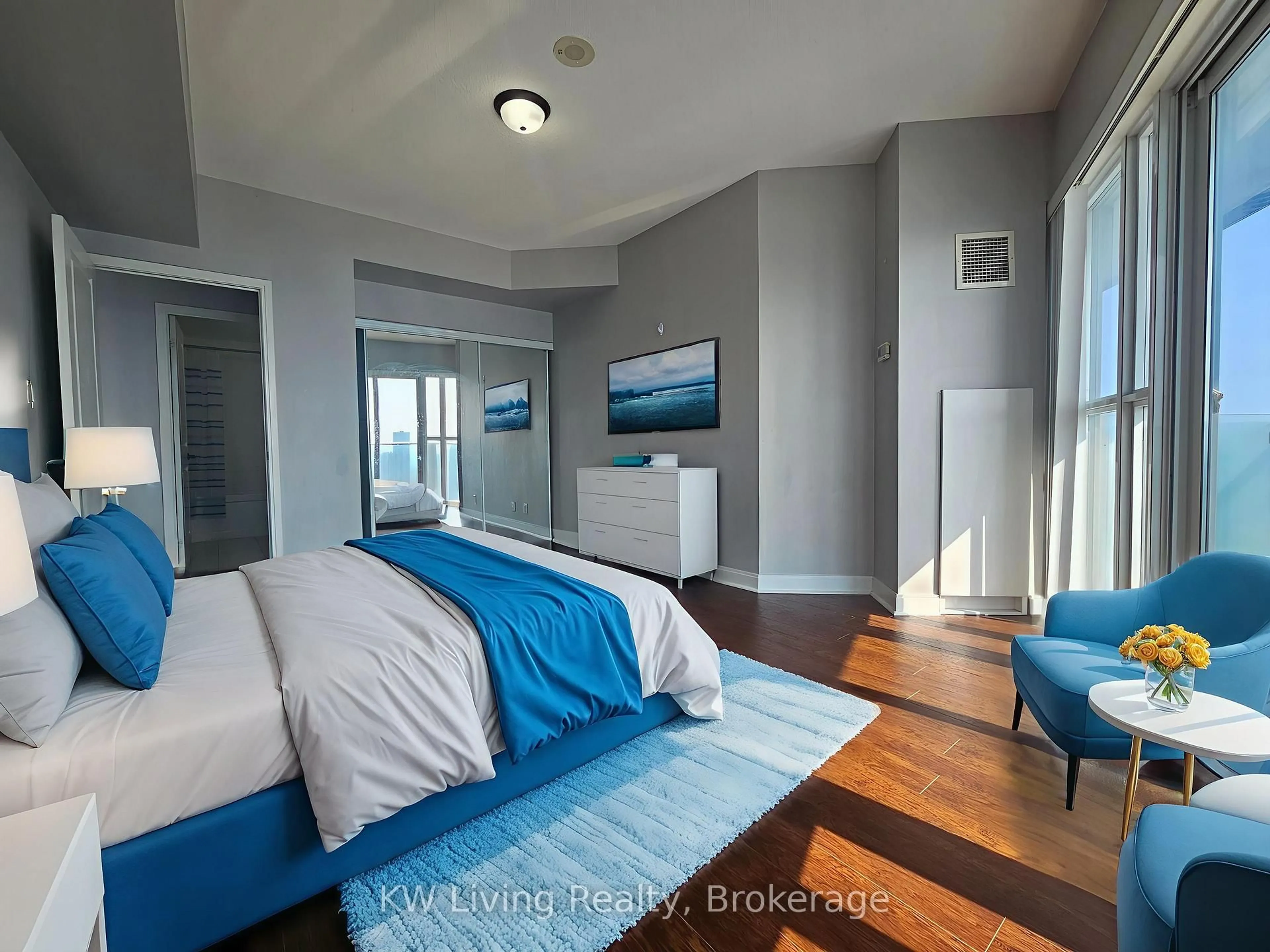 Bedroom with bed, unknown for 60 Absolute Ave #4804, Mississauga Ontario L4Z 0A9
