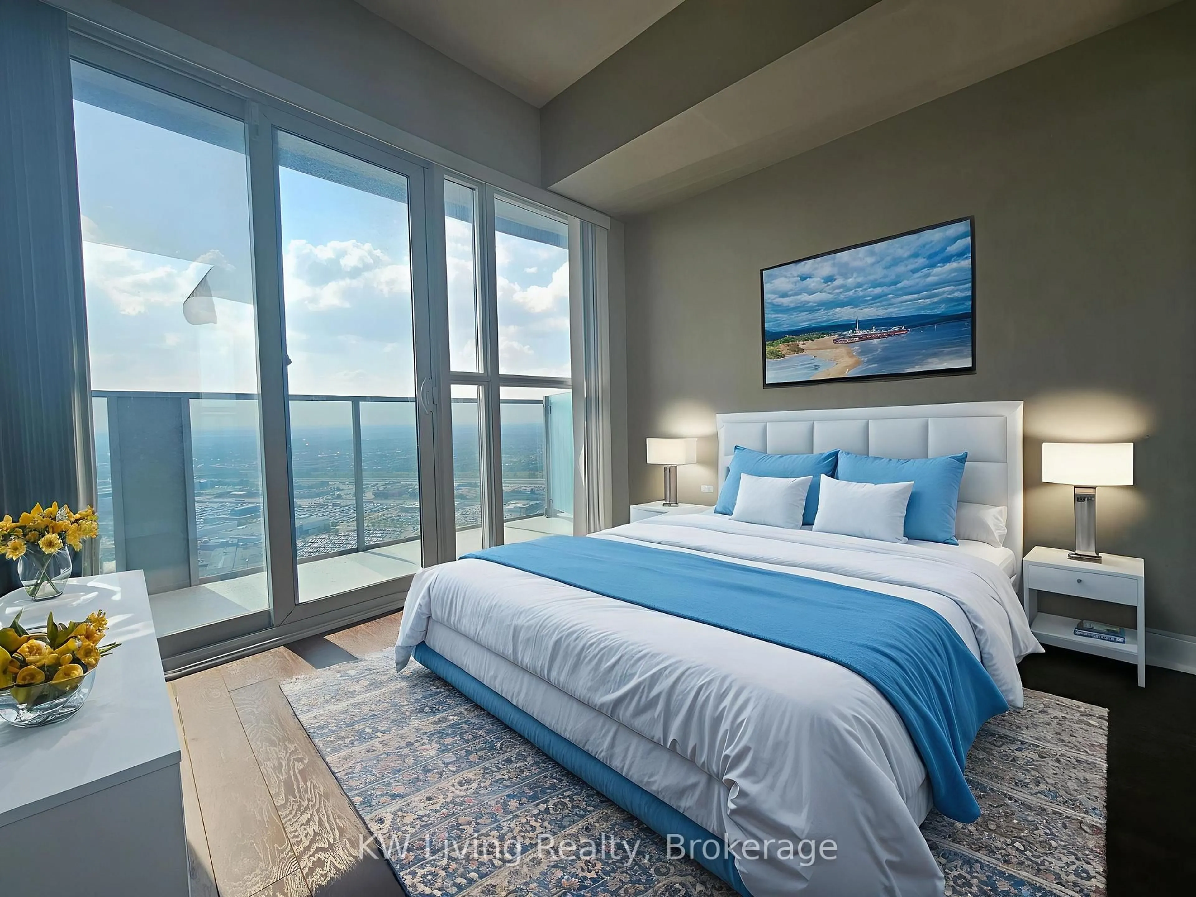 Bedroom with bed, unknown for 60 Absolute Ave #4804, Mississauga Ontario L4Z 0A9