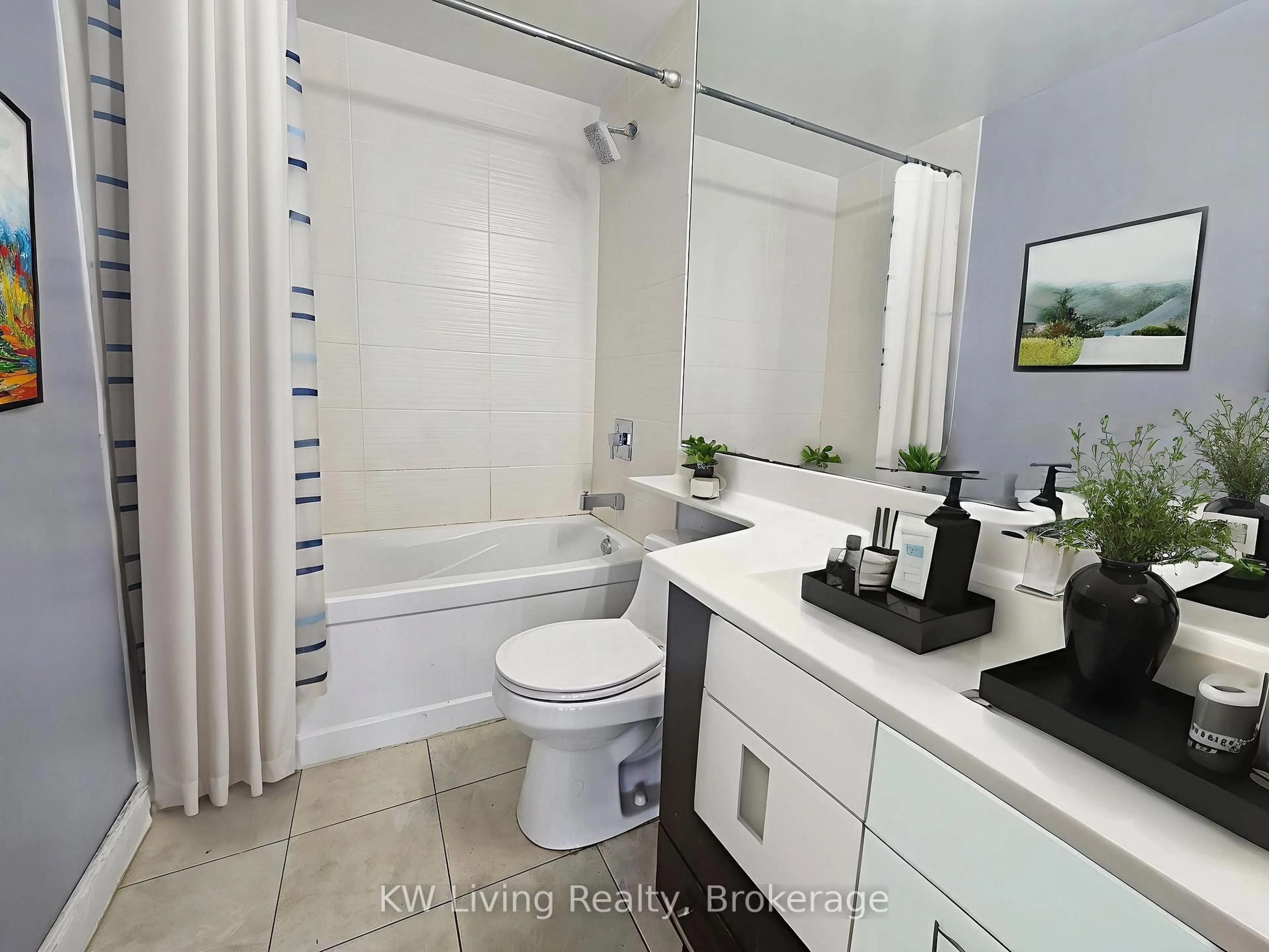 Standard bathroom, ceramic/tile floor for 60 Absolute Ave #4804, Mississauga Ontario L4Z 0A9