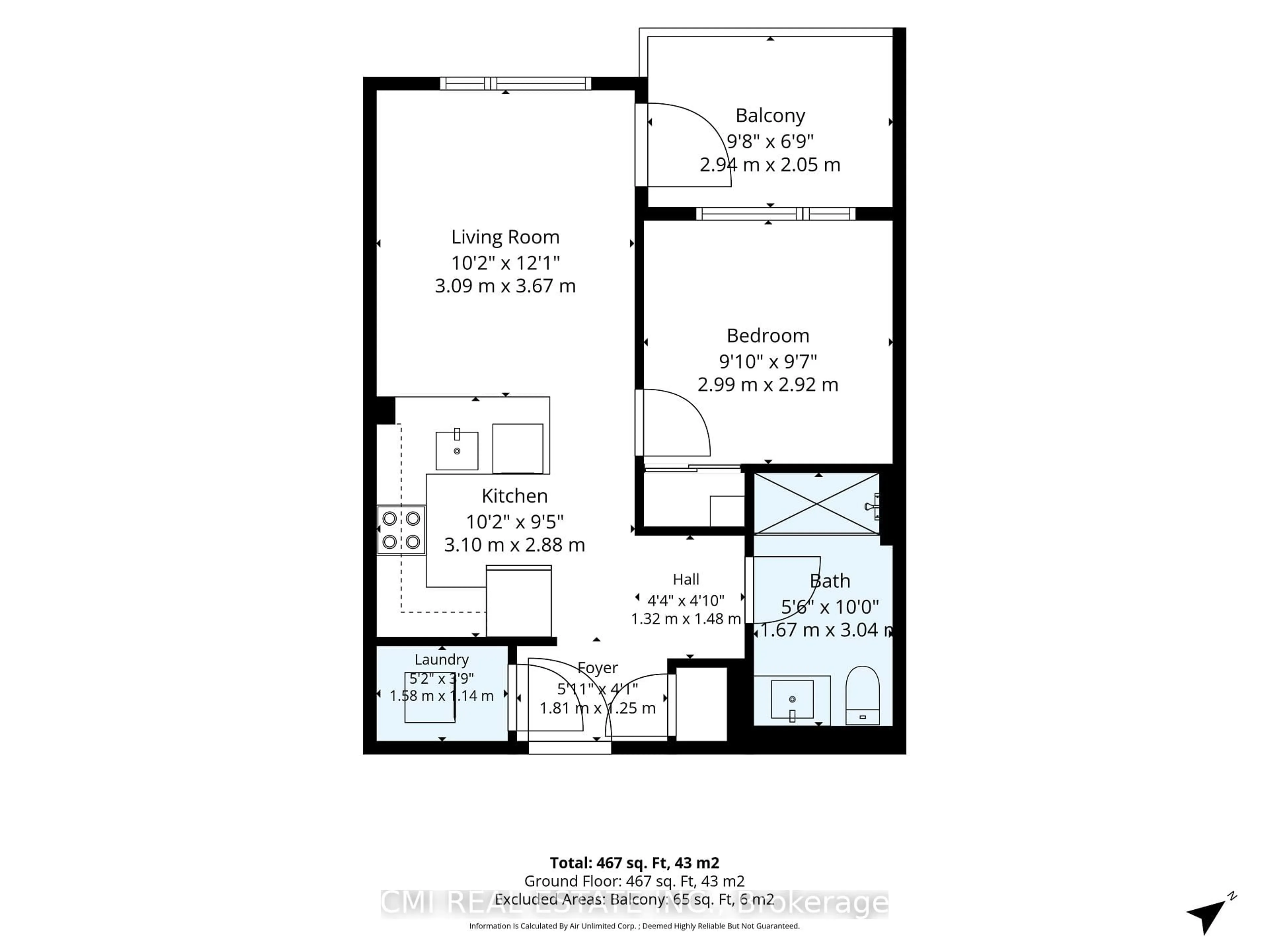 Floor plan for 470 Gordon Krantz Ave #312, Milton Ontario L9E 1Z3