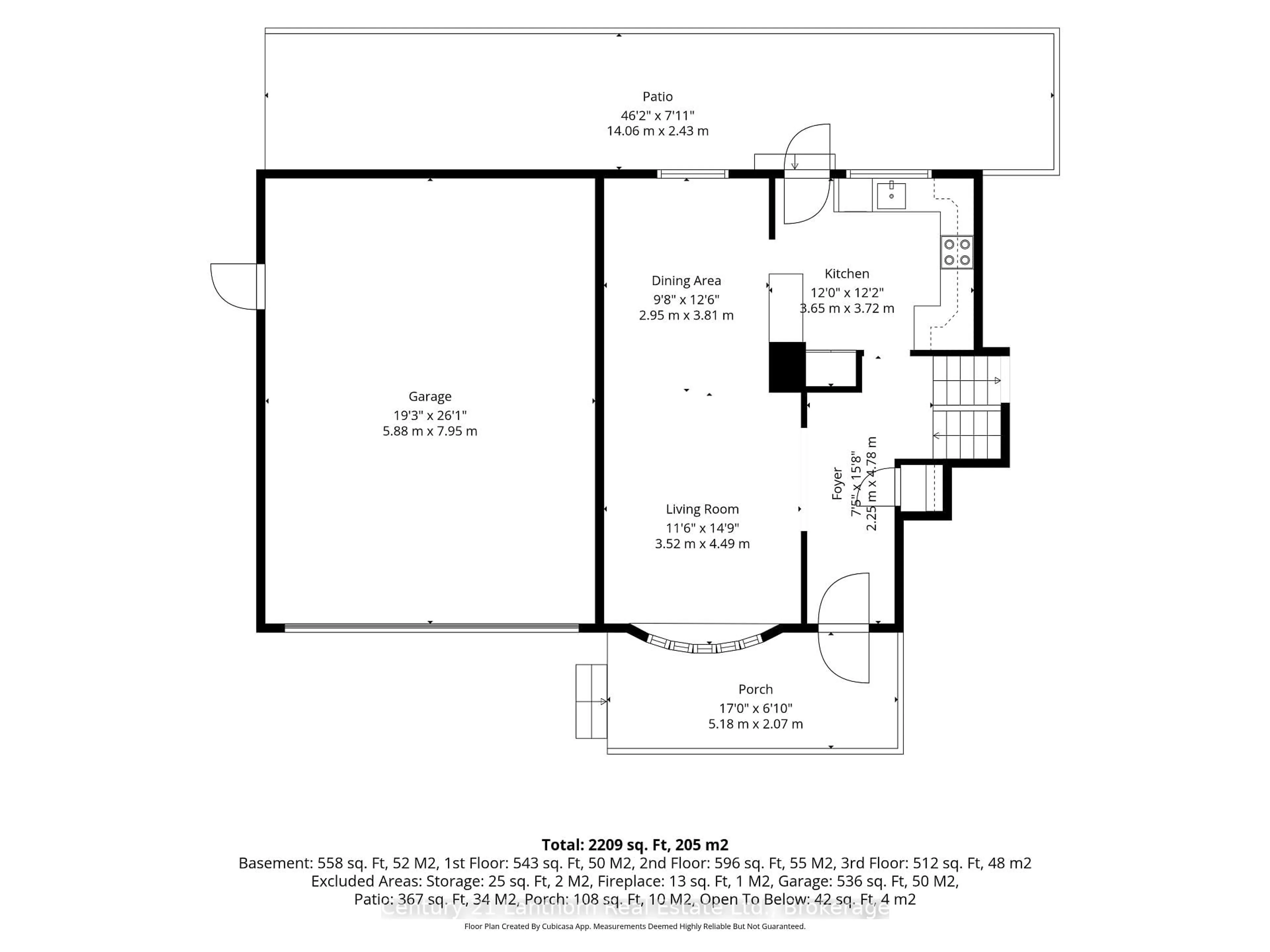 Floor plan for 333 Jeffcoat Dr, Toronto Ontario M9W 3E4