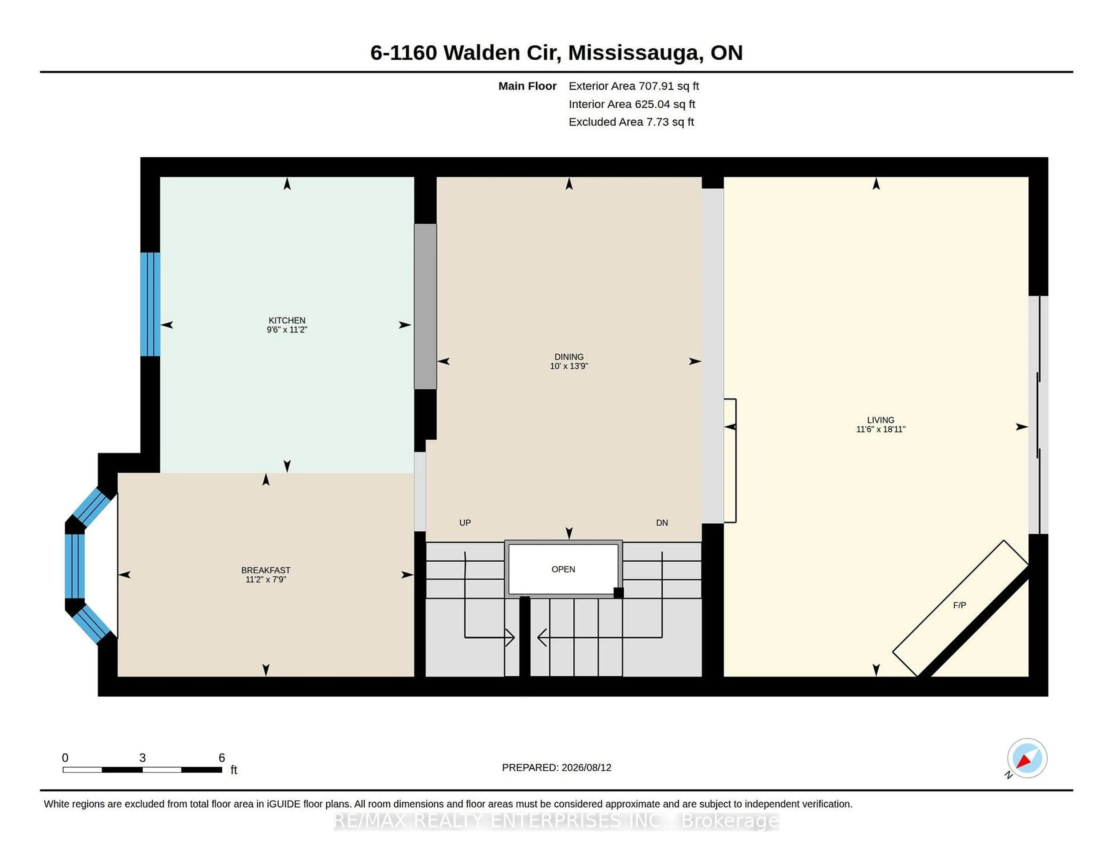 Floor plan for 1160 Walden Circ #6, Mississauga Ontario L5J 4J9