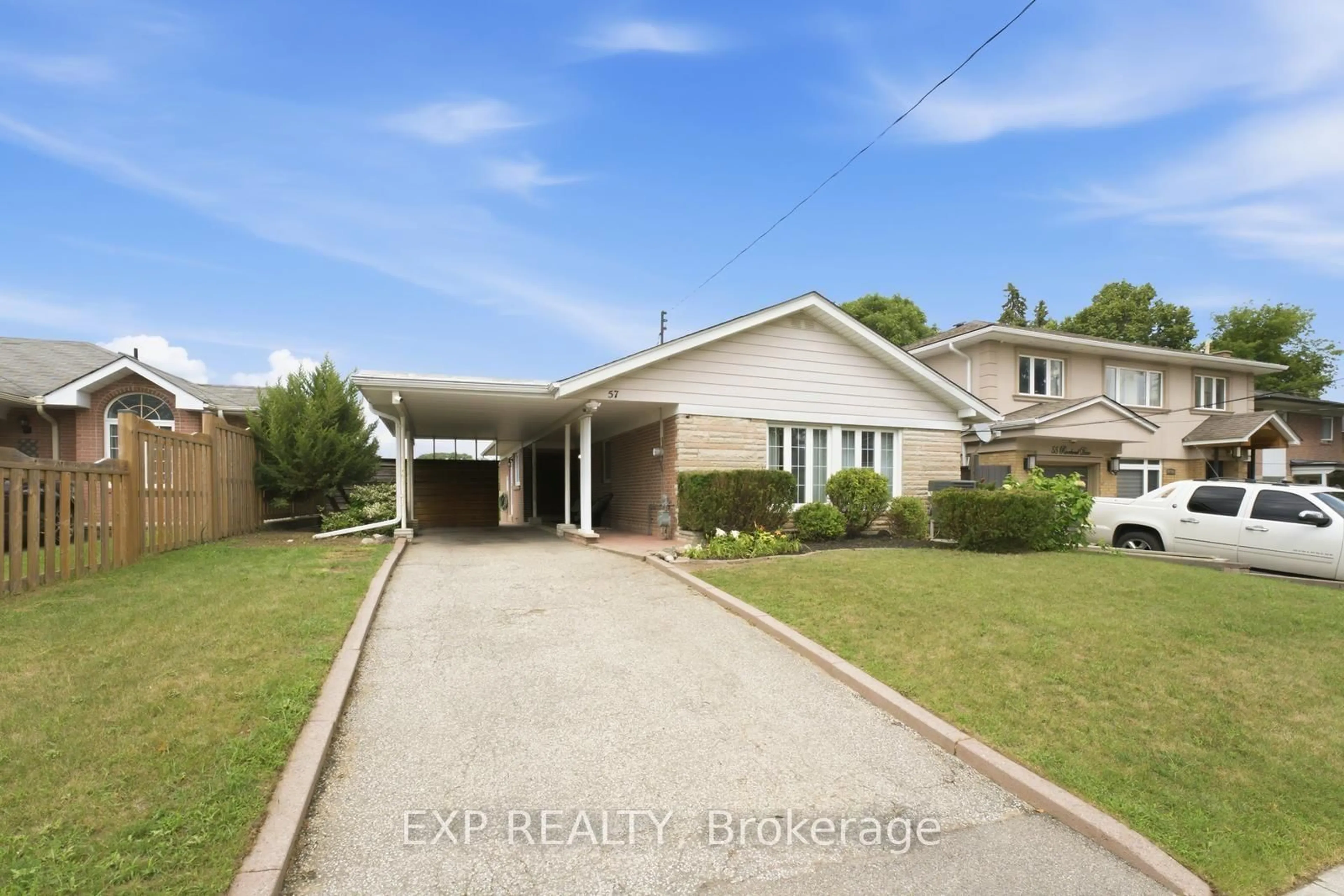 A pic from outside/outdoor area/front of a property/back of a property/a pic from drone, street for 57 Riverhead Dr, Toronto Ontario M9W 4G3