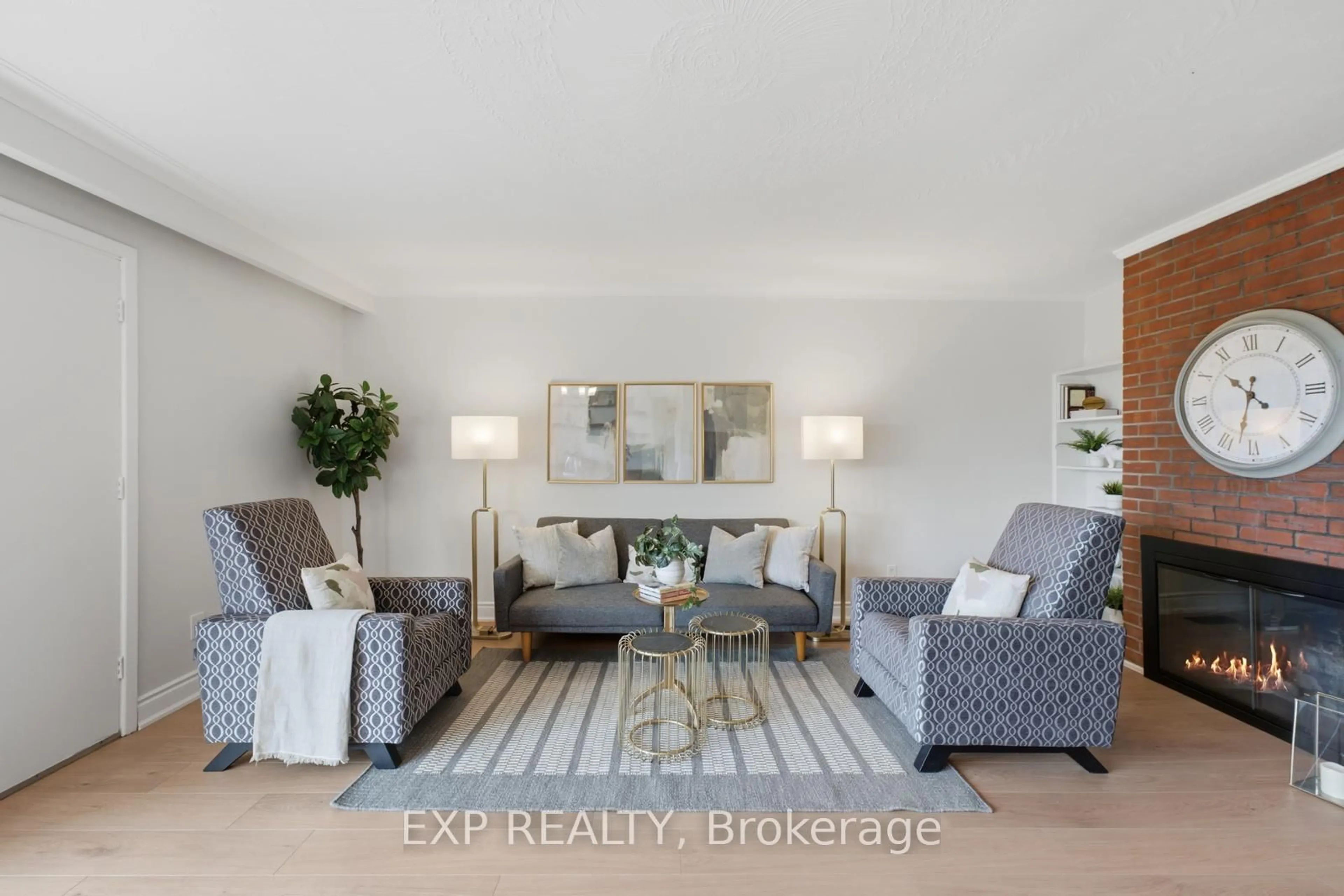 Living room with furniture, unknown for 57 Riverhead Dr, Toronto Ontario M9W 4G3