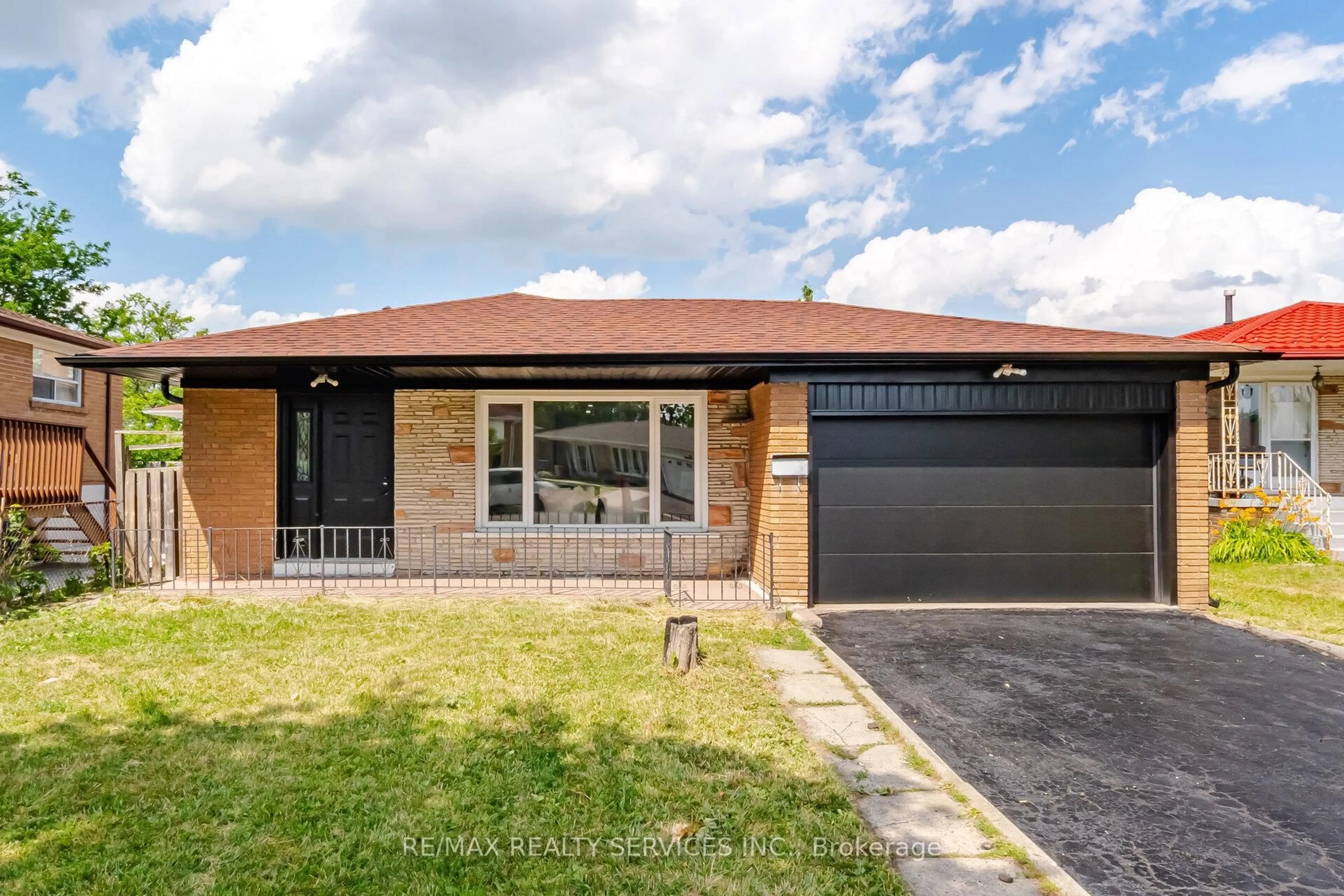 Home with brick exterior material, street for 7493 Netherwood Rd, Mississauga Ontario L4T 2N7