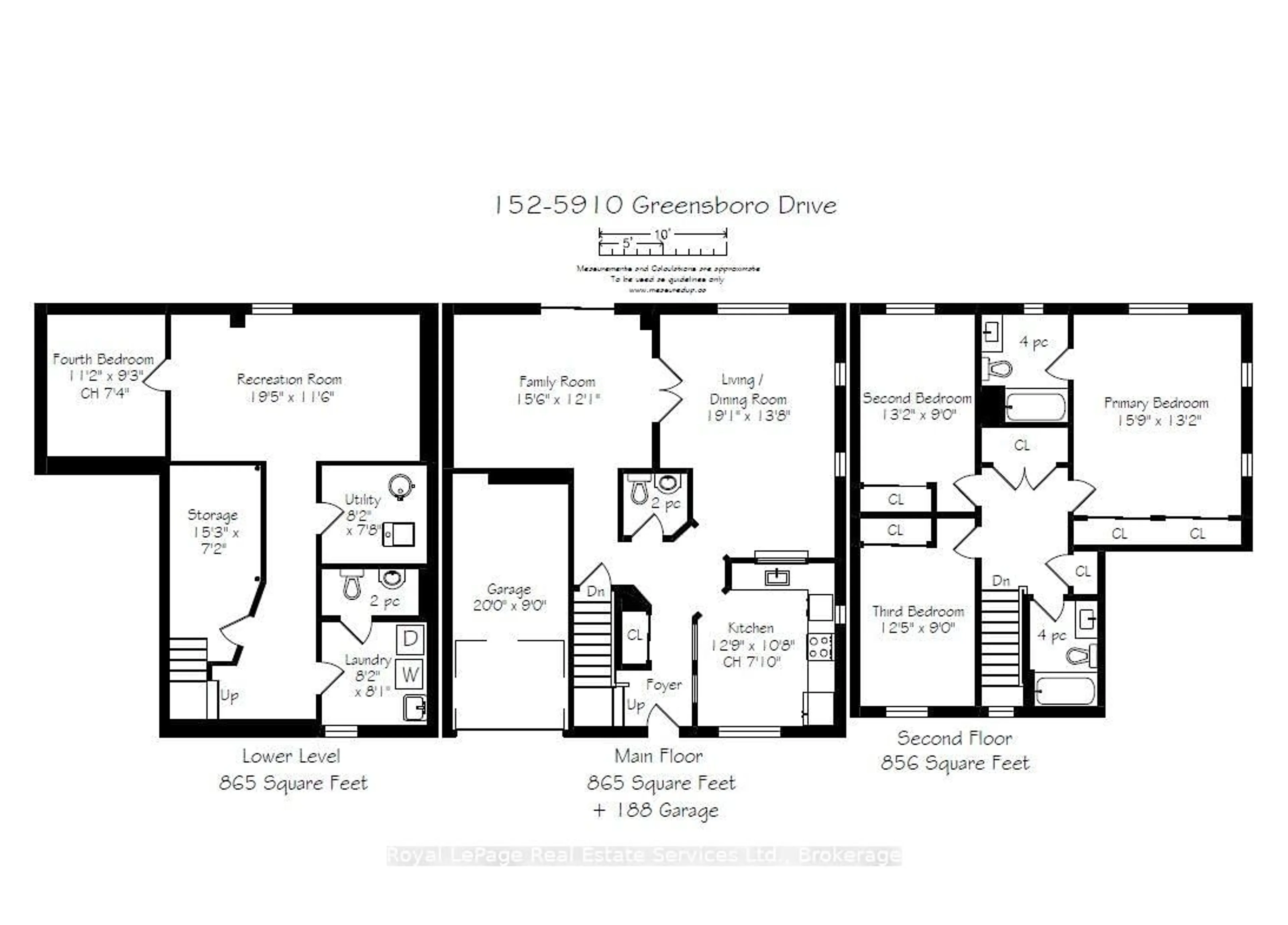 Floor plan for 5910 Greensboro Dr #152, Mississauga Ontario L5M 5Z6