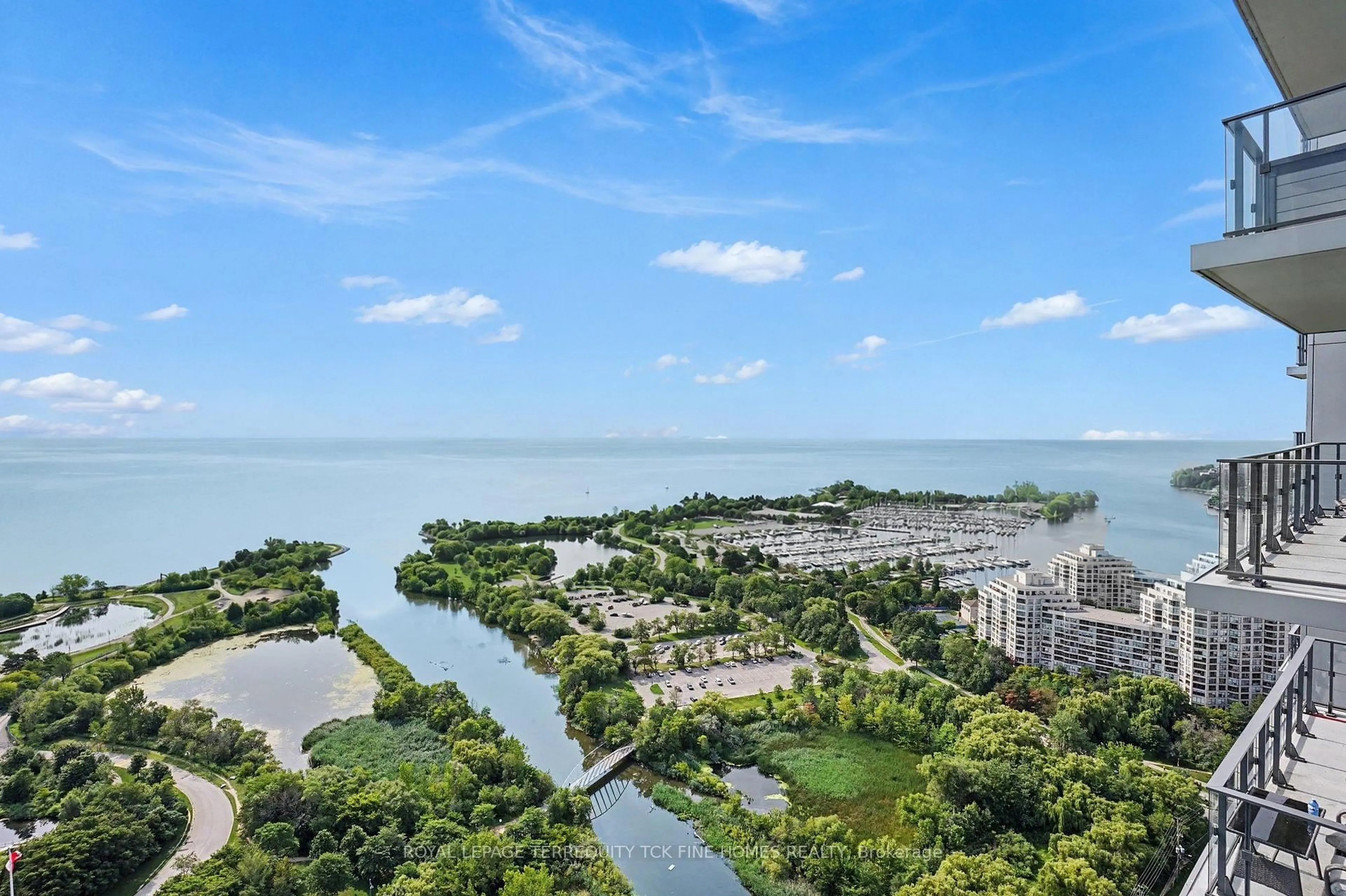 A pic from outside/outdoor area/front of a property/back of a property/a pic from drone, water/lake/river/ocean view for 2200 Lake Shore Blvd #4209, Toronto Ontario M8V 1A4