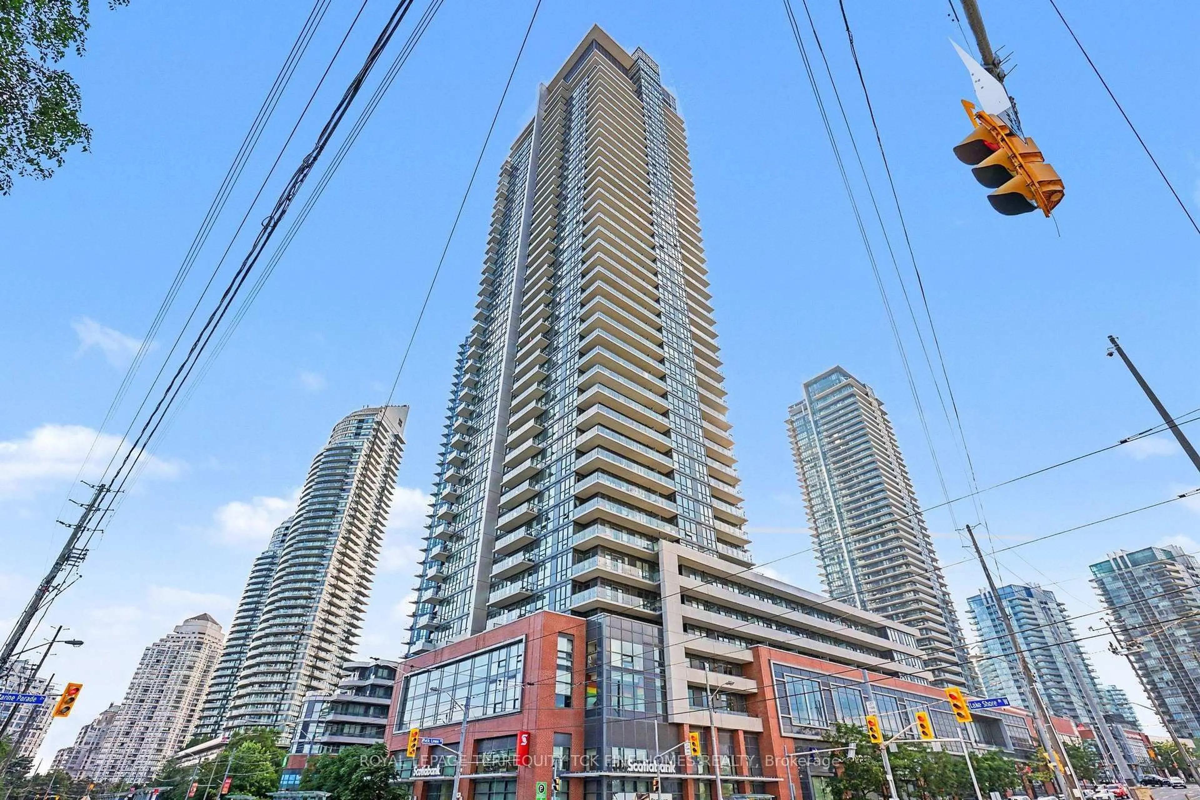 Patio, city buildings view from balcony for 2200 Lake Shore Blvd #4209, Toronto Ontario M8V 1A4
