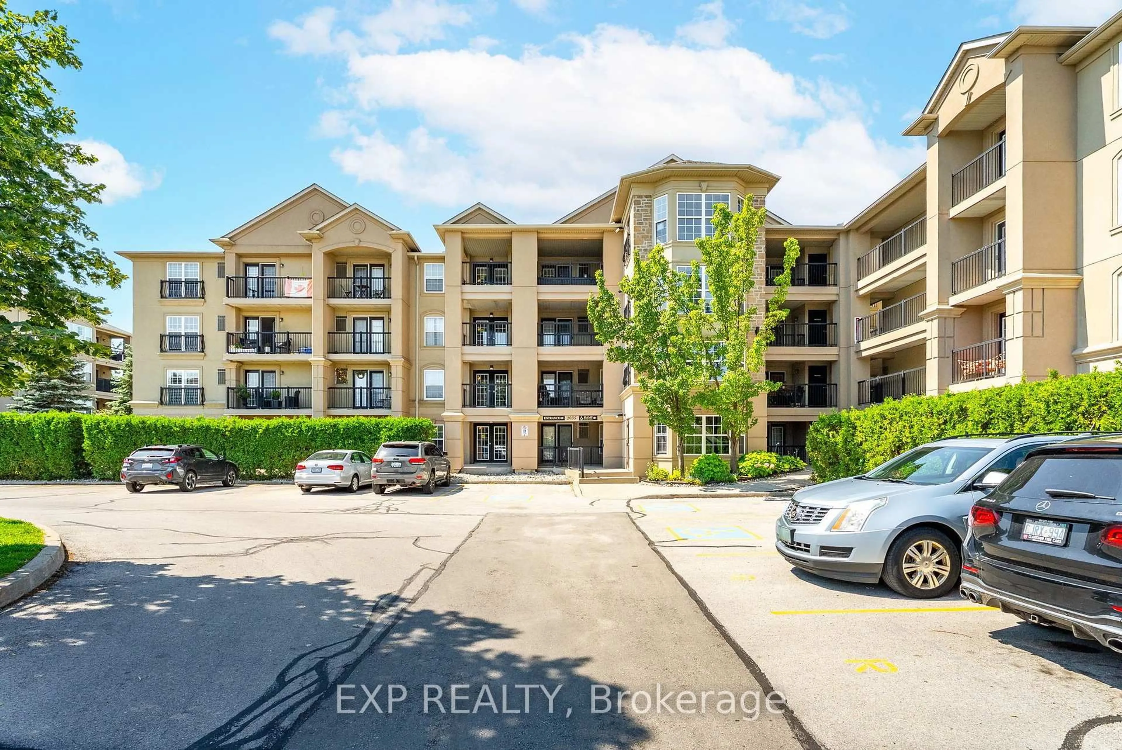 A pic from outside/outdoor area/front of a property/back of a property/a pic from drone, unknown for 2035 Appleby Line #214, Burlington Ontario L7L 7G8