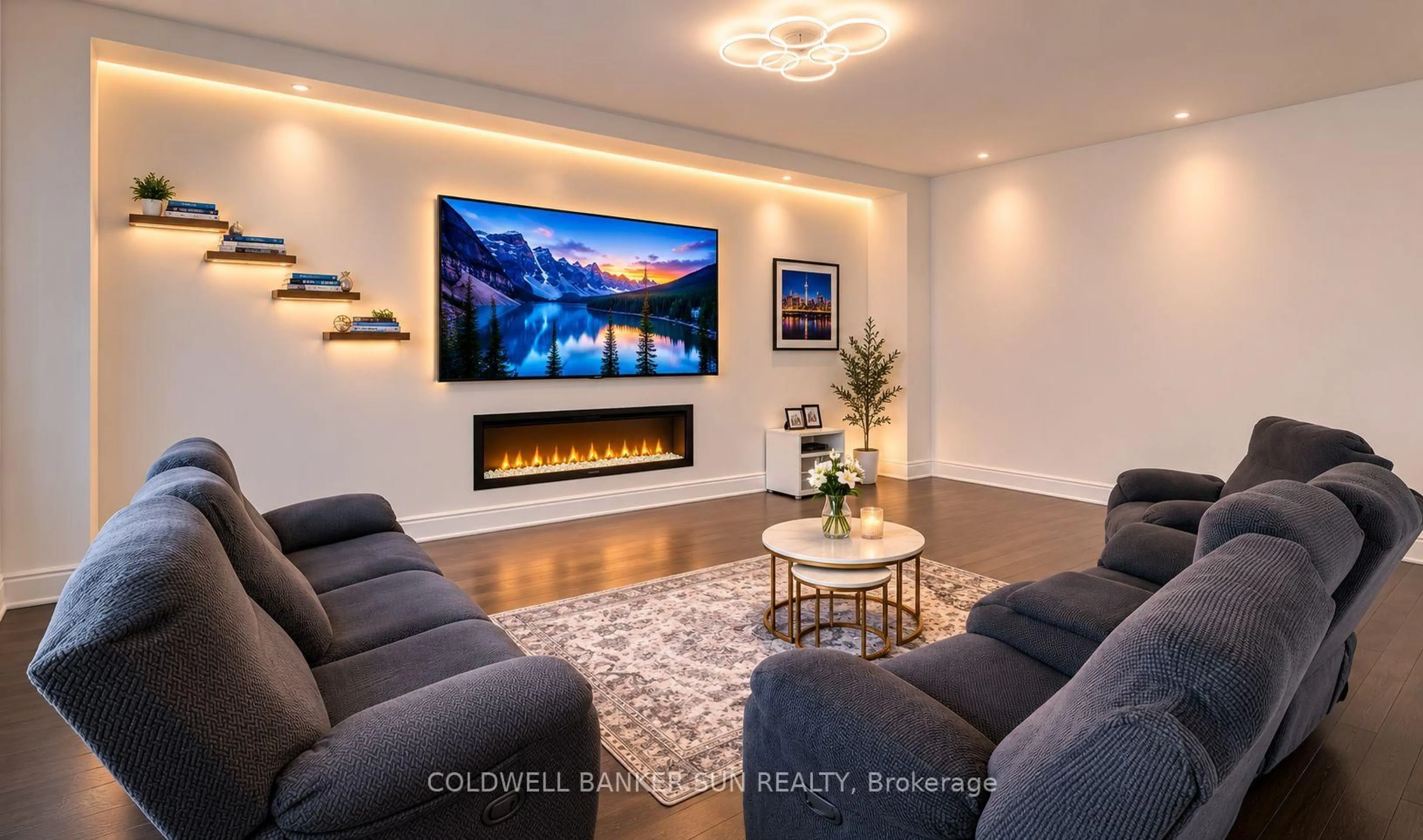 Home theater for 87 James Walker Ave, Caledon Ontario L7C 4N1