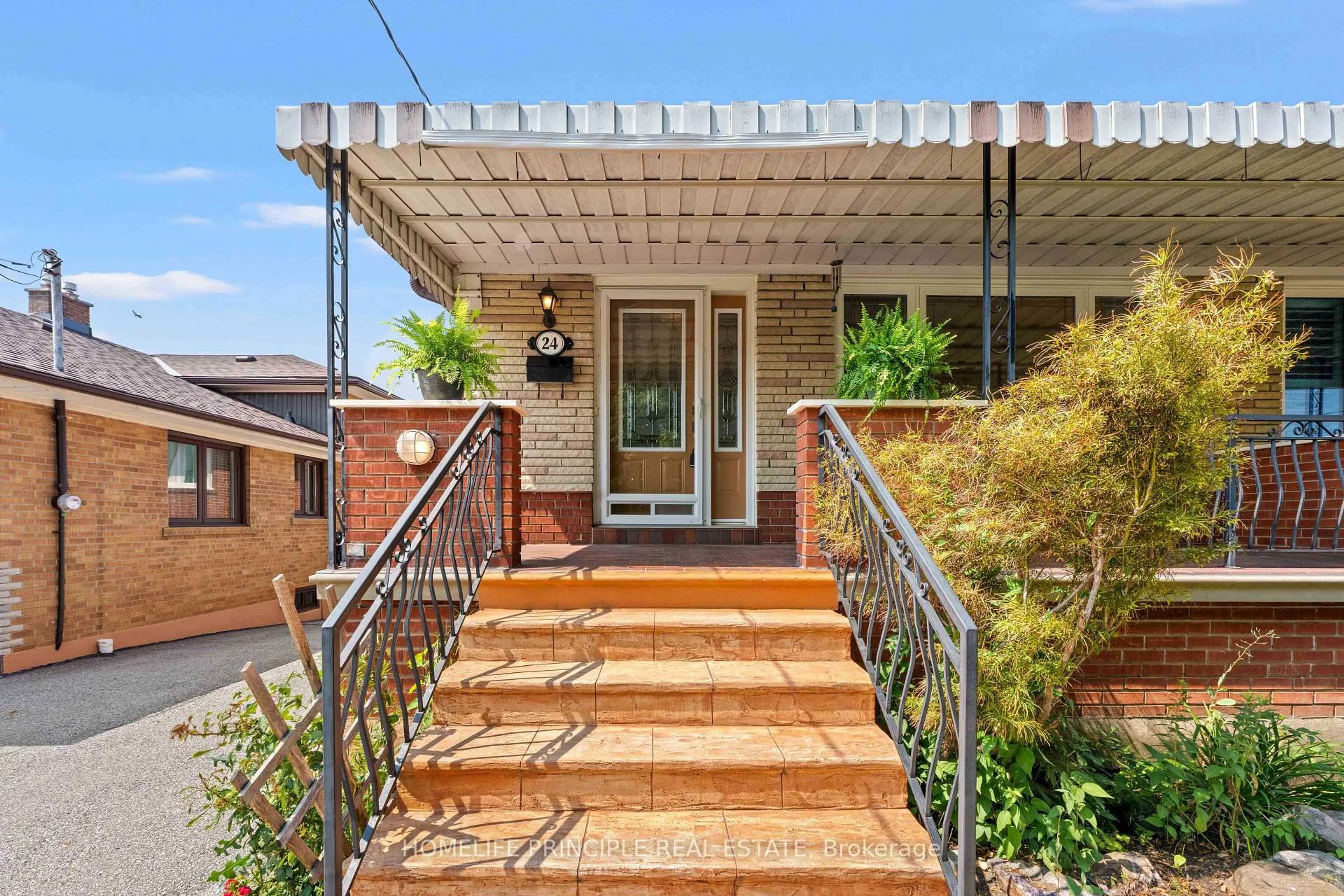 Home with brick exterior material, street for 24 Whitbread Cres, Toronto Ontario M3L 2A7
