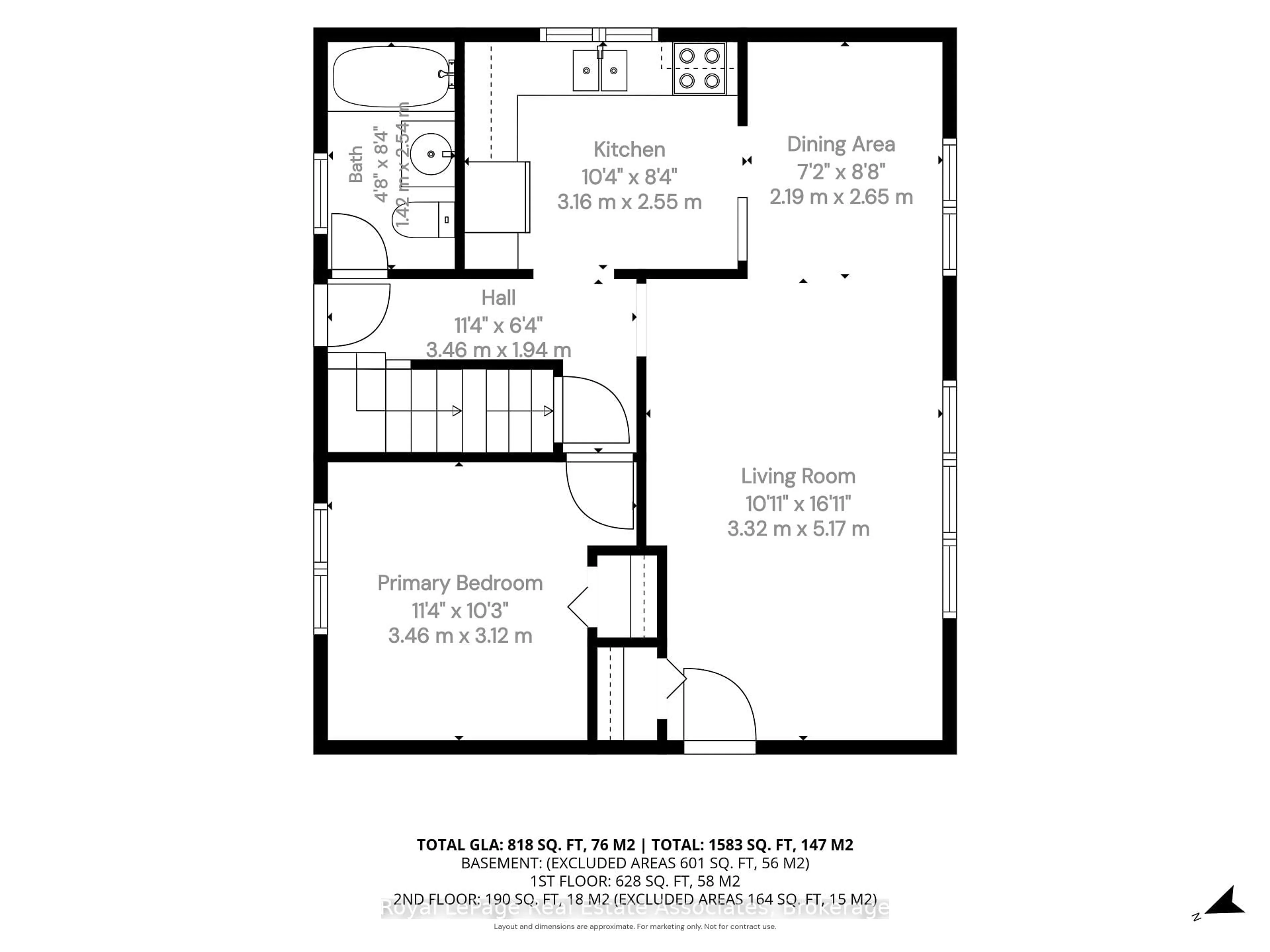 Floor plan for 64 McIntyre Cres, Halton Hills Ontario L7G 1N3