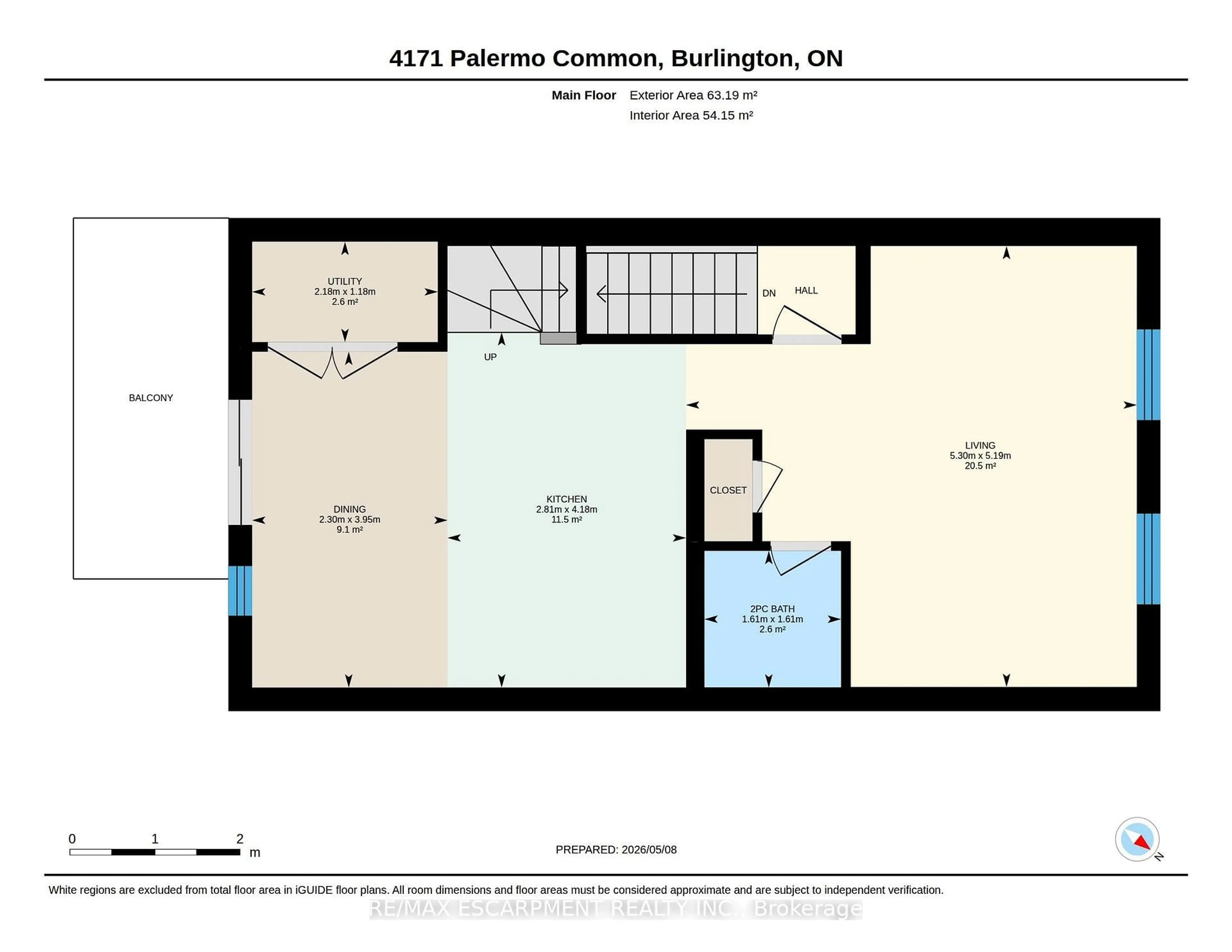 Floor plan for 4171 Palermo Common #39, Burlington Ontario L7L 0G7