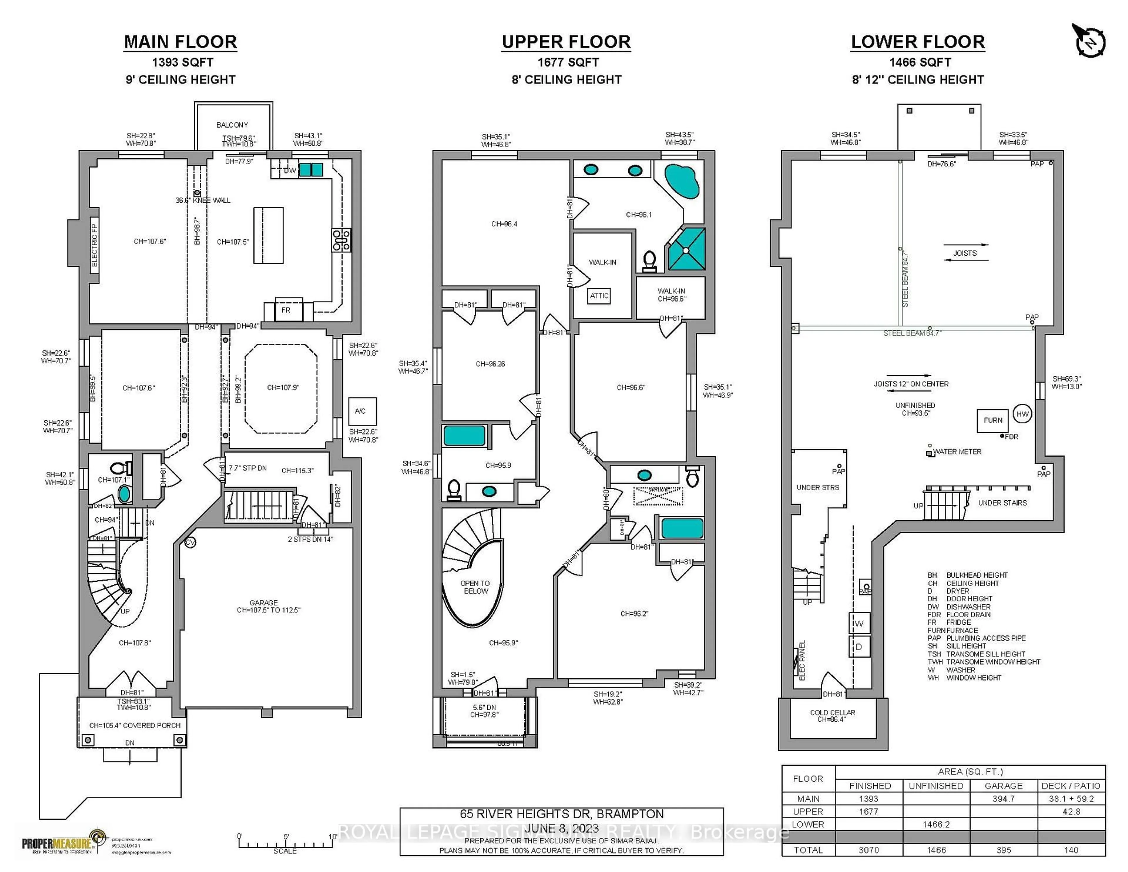 Floor plan for 65 River Heights Dr, Brampton Ontario L6P 3B7