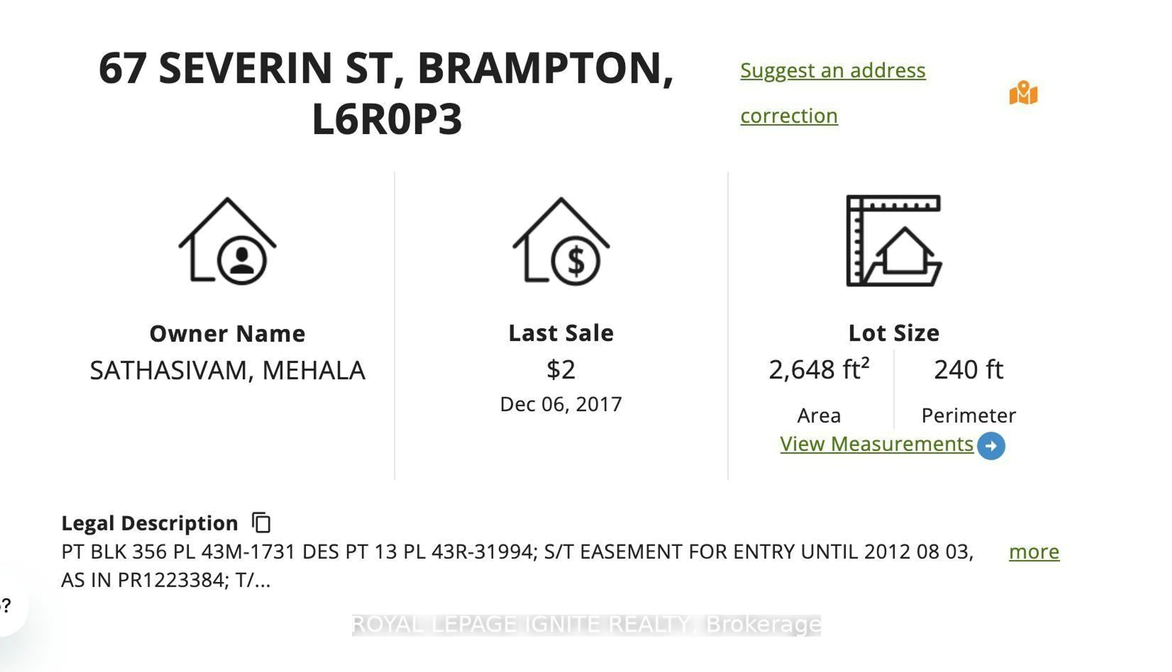 Floor plan for 67 Severin St, Brampton Ontario L6R 0P3