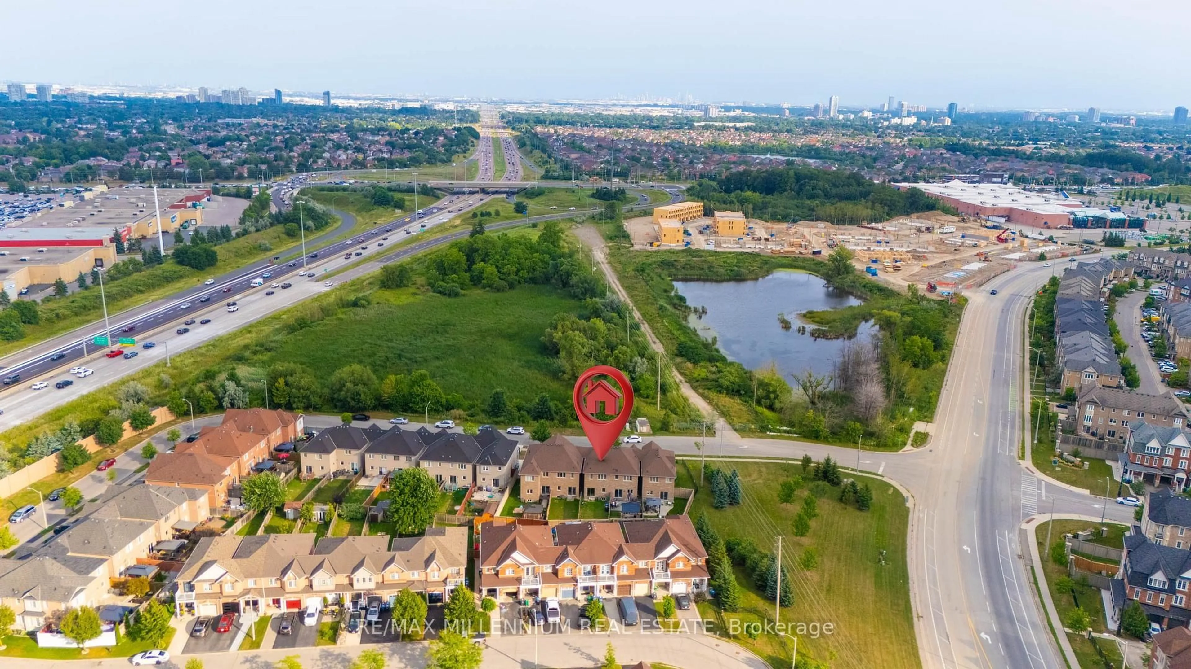 A pic from outside/outdoor area/front of a property/back of a property/a pic from drone, water/lake/river/ocean view for 18 Brussels Ave, Brampton Ontario L6Z 0A5