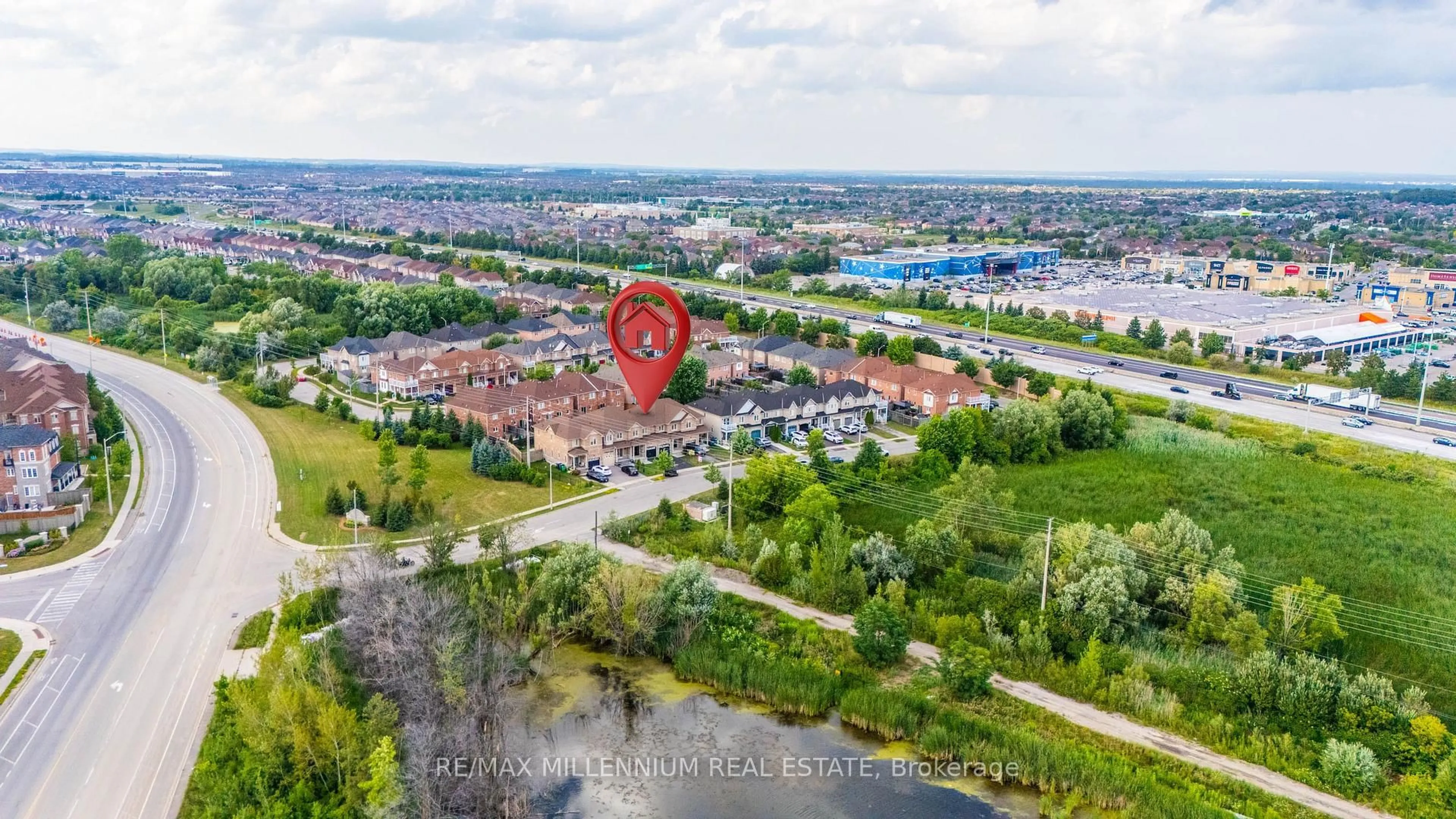 A pic from outside/outdoor area/front of a property/back of a property/a pic from drone, unknown for 18 Brussels Ave, Brampton Ontario L6Z 0A5