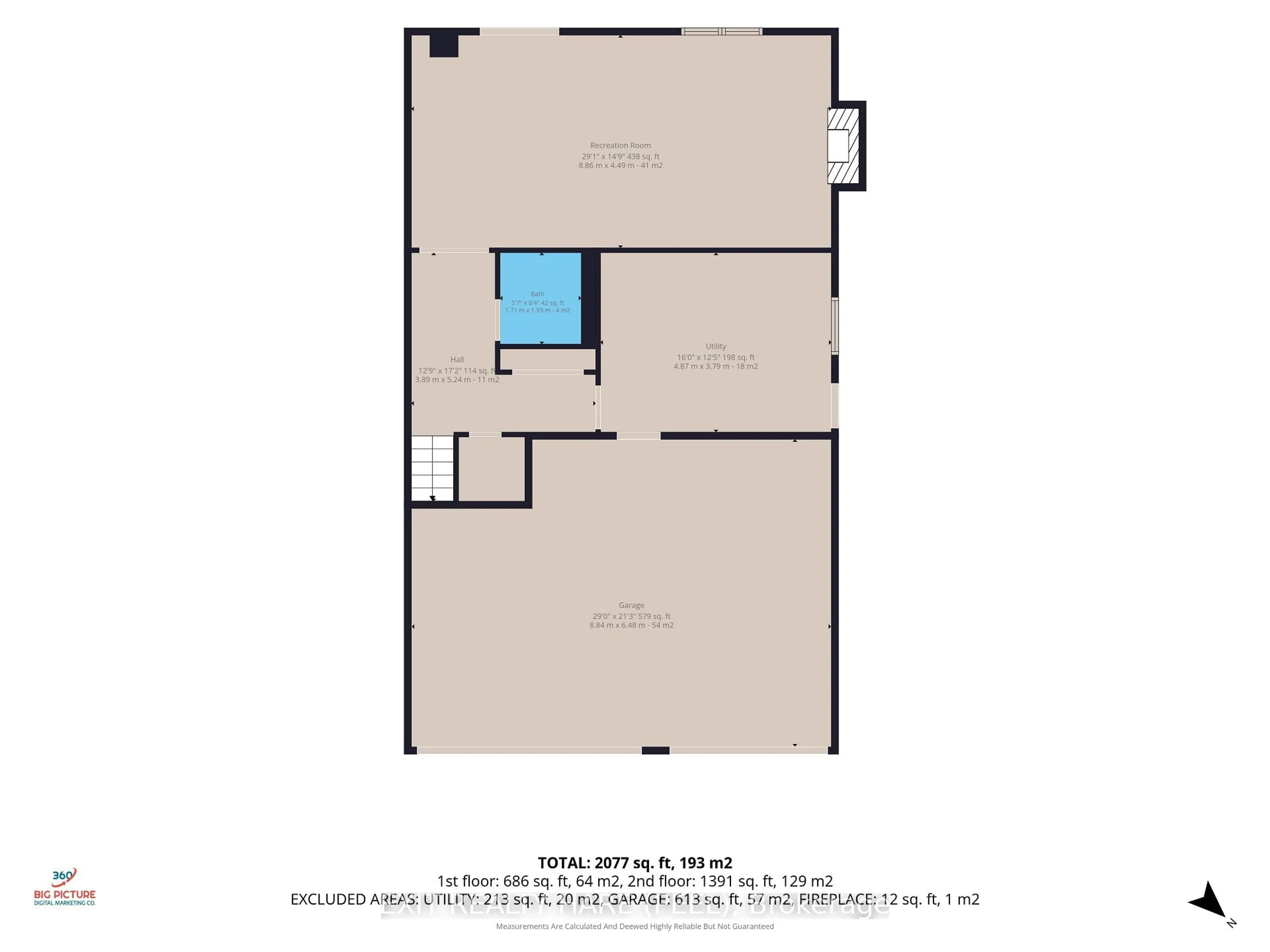 Floor plan for 48 Nanport St, Brampton Ontario L6S 4A3