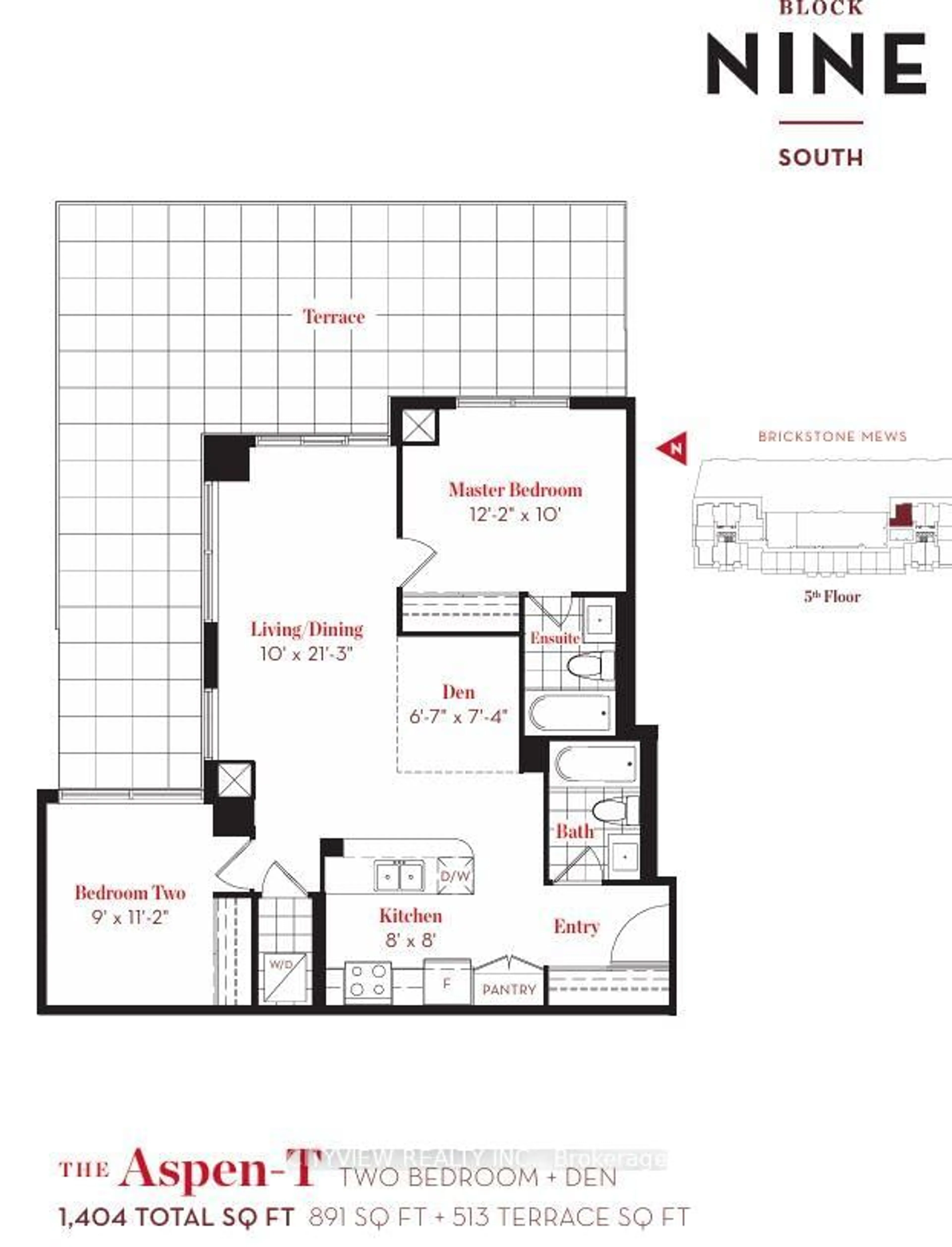 Floor plan for 4055 Parkside Village Dr #508, Mississauga Ontario L5B 0K8