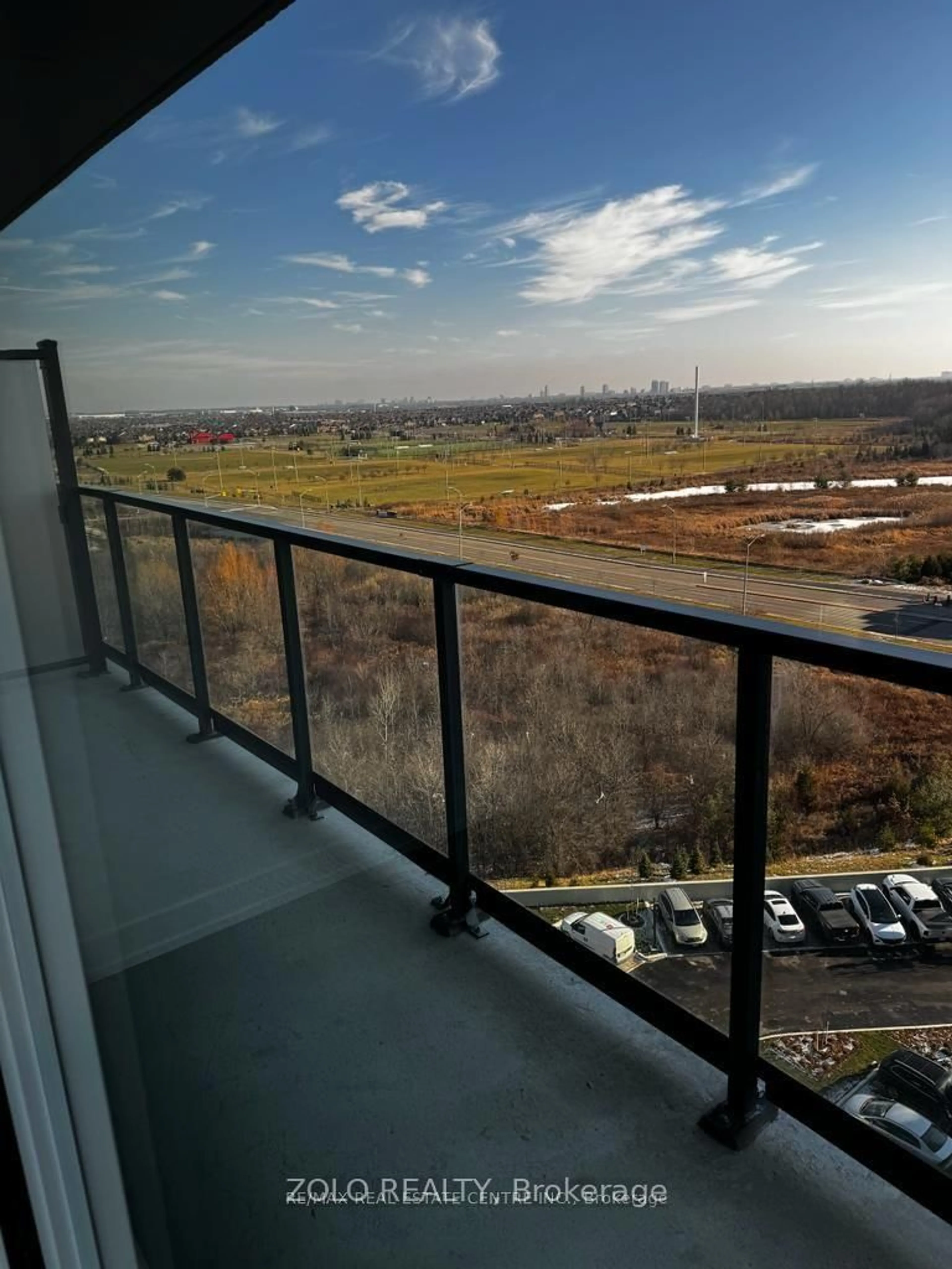 Balcony in the apartment, city buildings view from balcony for 225 Veterans Dr #1007, Brampton Ontario L7A 0B6