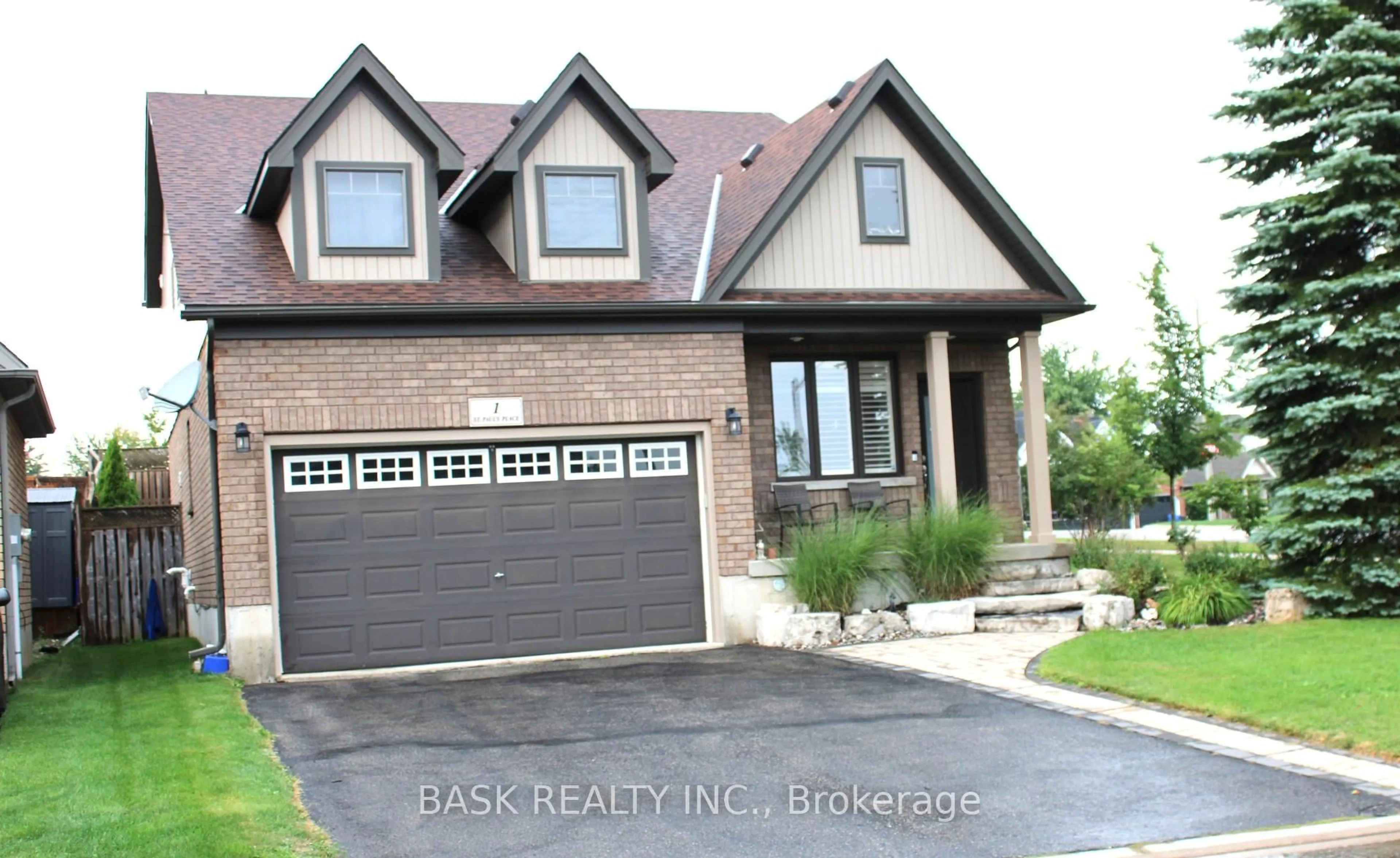 Home with brick exterior material, street for 1 St. Paul's Pl, Orangeville Ontario L9W 0A5