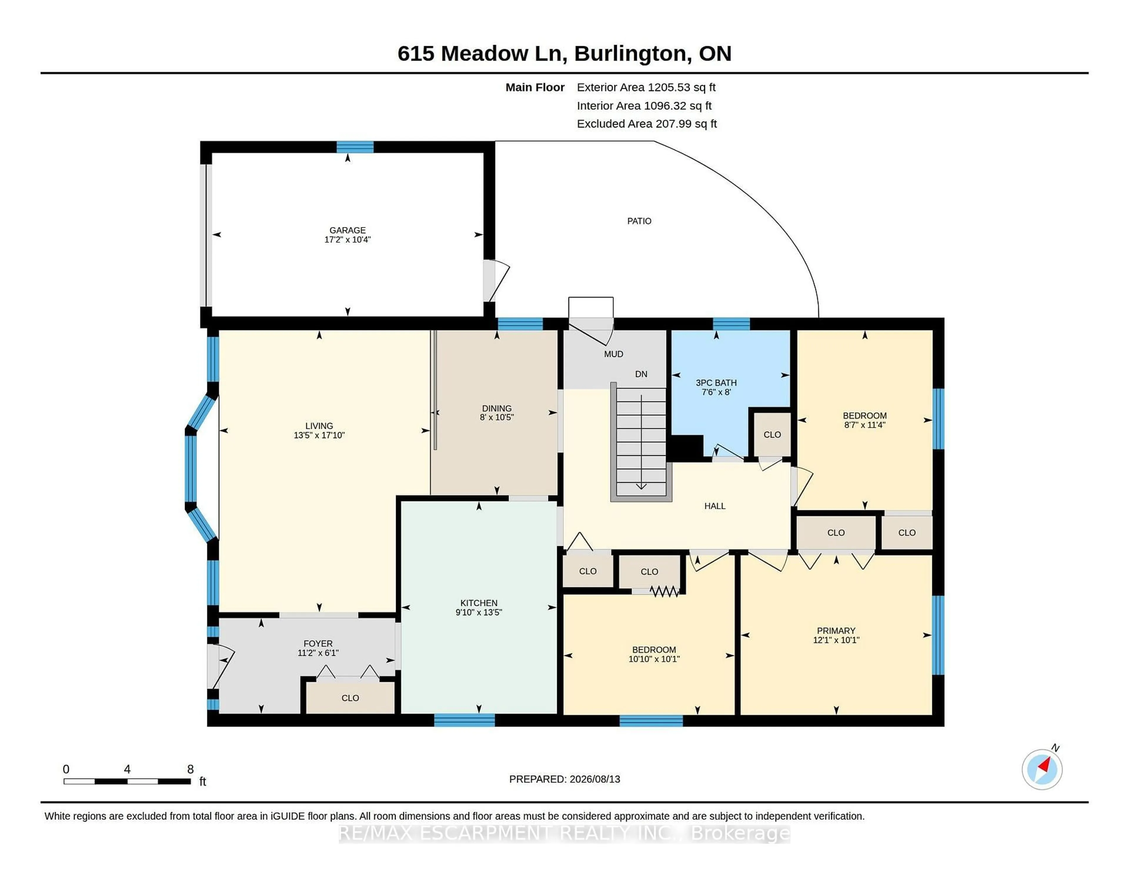Floor plan for 615 Meadow Lane, Burlington Ontario L7L 4R9
