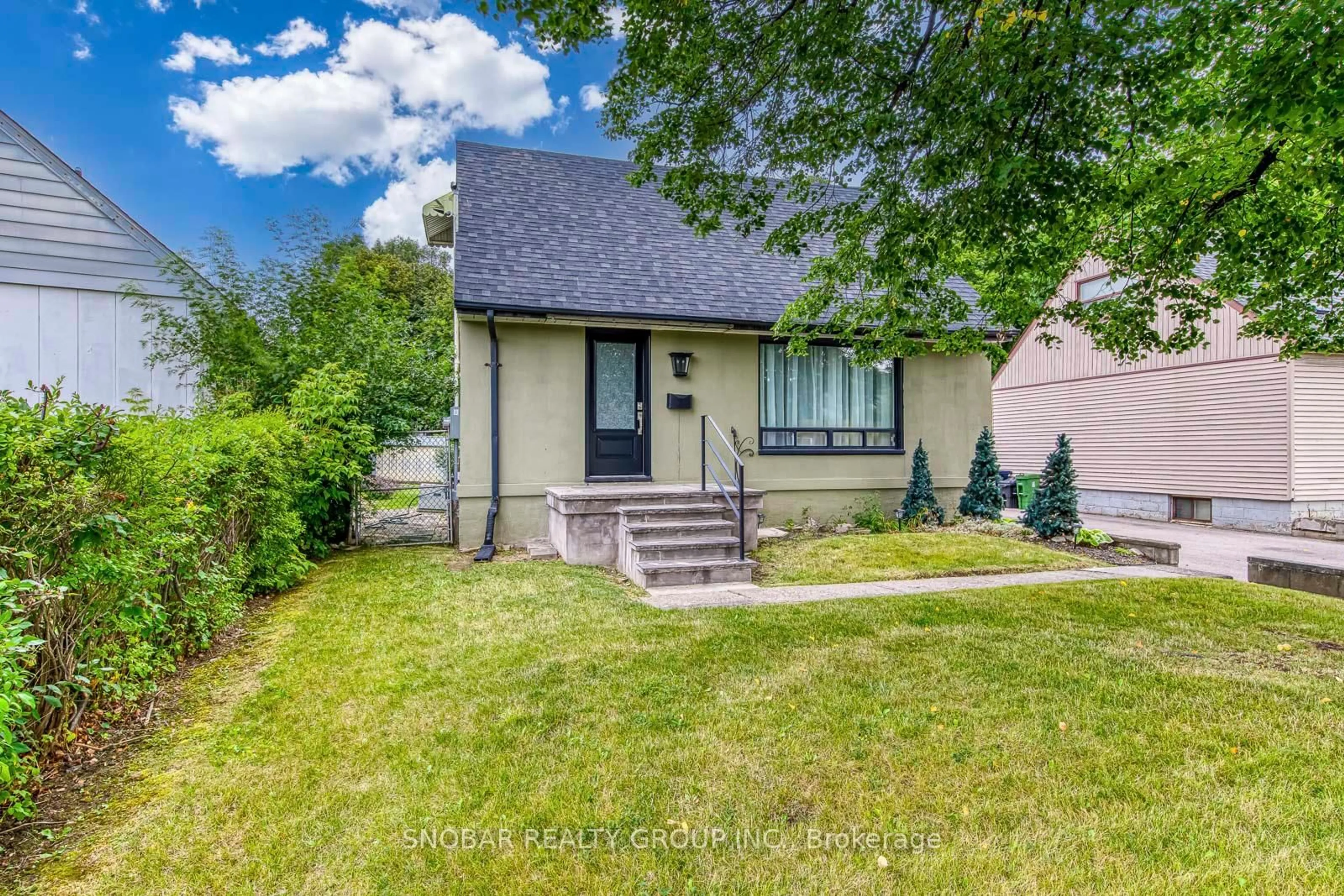 Home with vinyl exterior material, street for 84 Allenby Ave, Toronto Ontario M9W 1S8