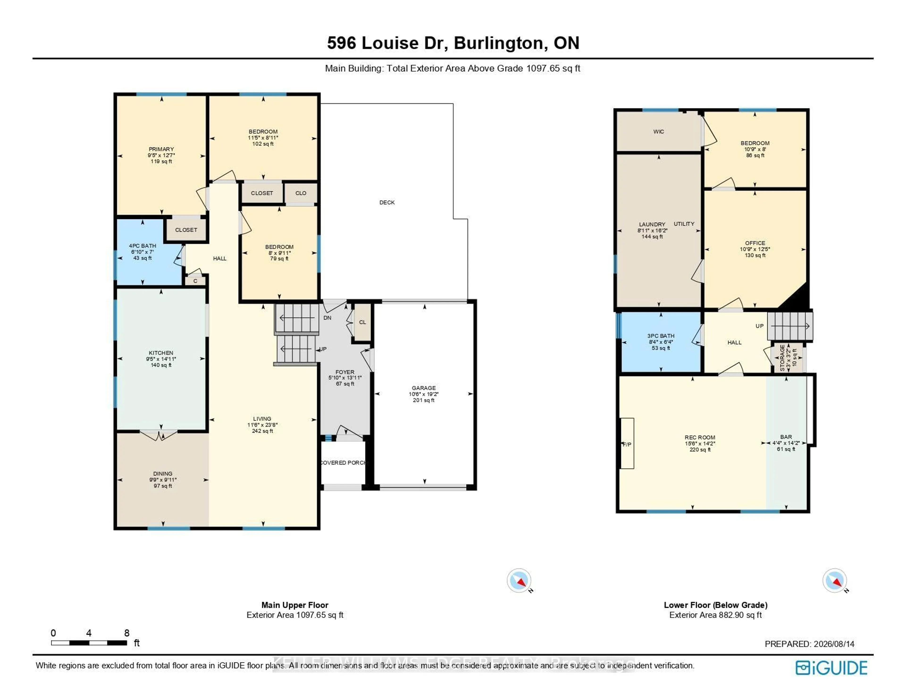 Floor plan for 596 Louise Dr, Burlington Ontario L7L 2T9