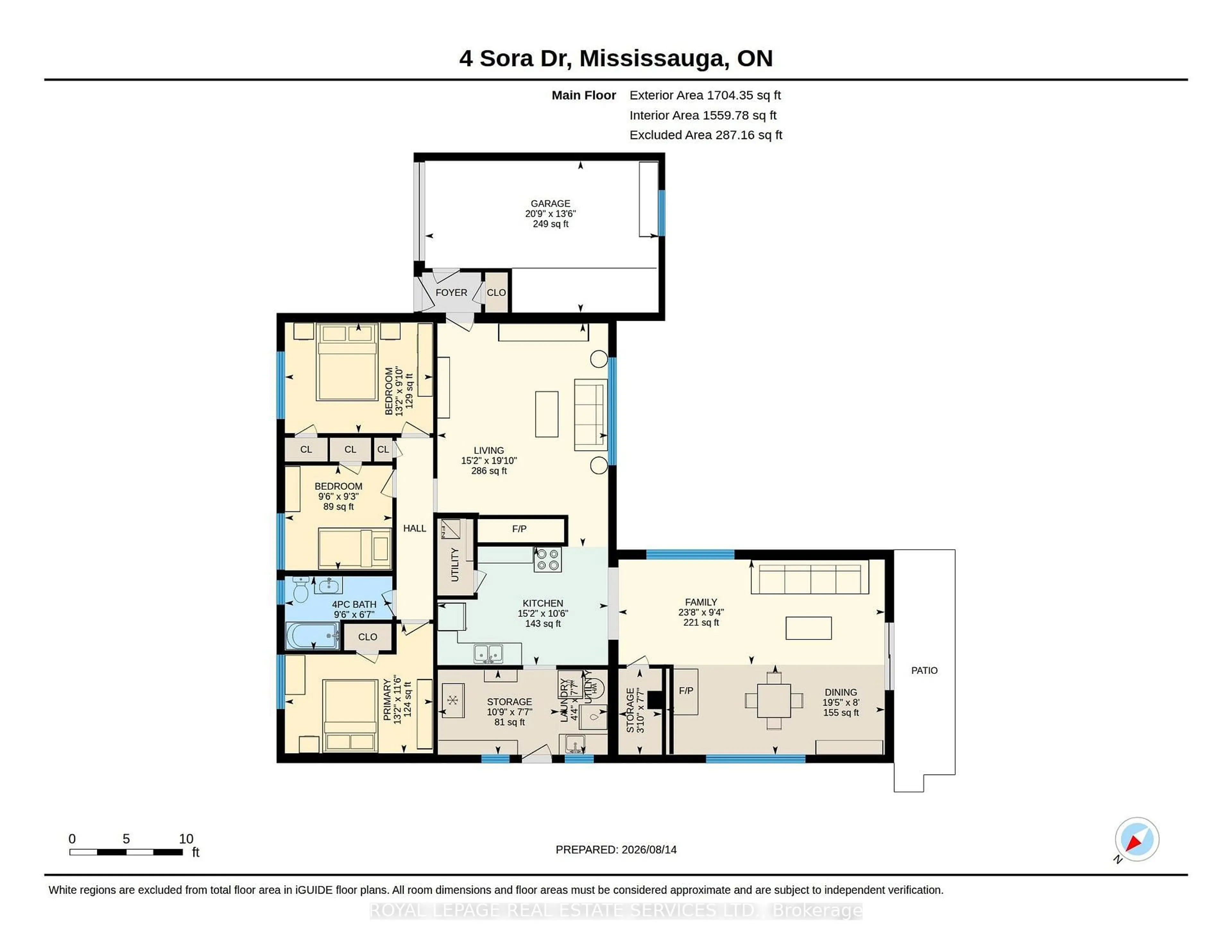 Floor plan for 4 Sora Dr, Mississauga Ontario L5M 1A8