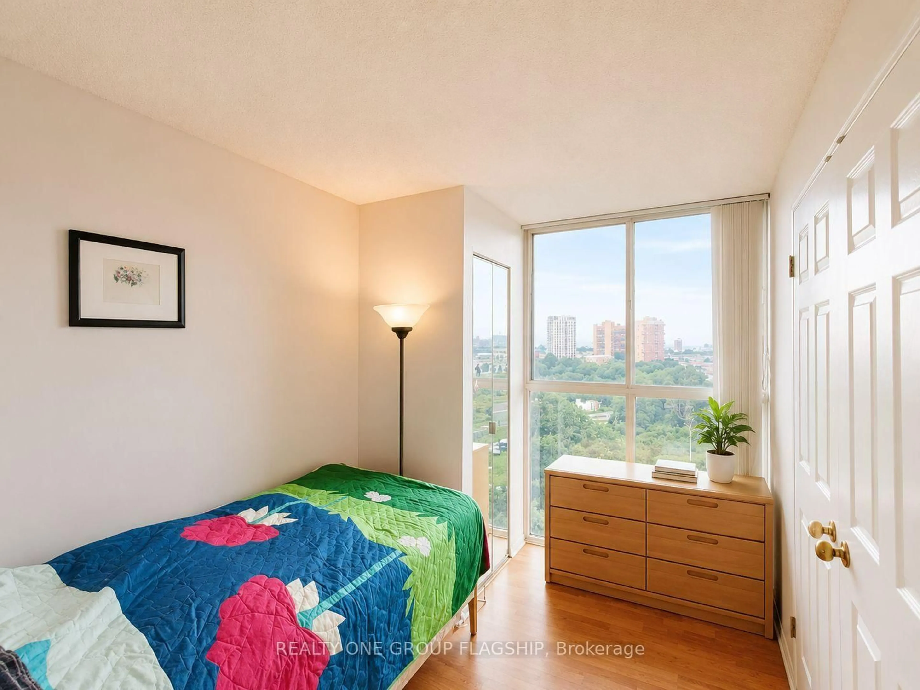 Bedroom with bed, unknown for 600 Rexdale Blvd #802, Toronto Ontario M9W 6T4