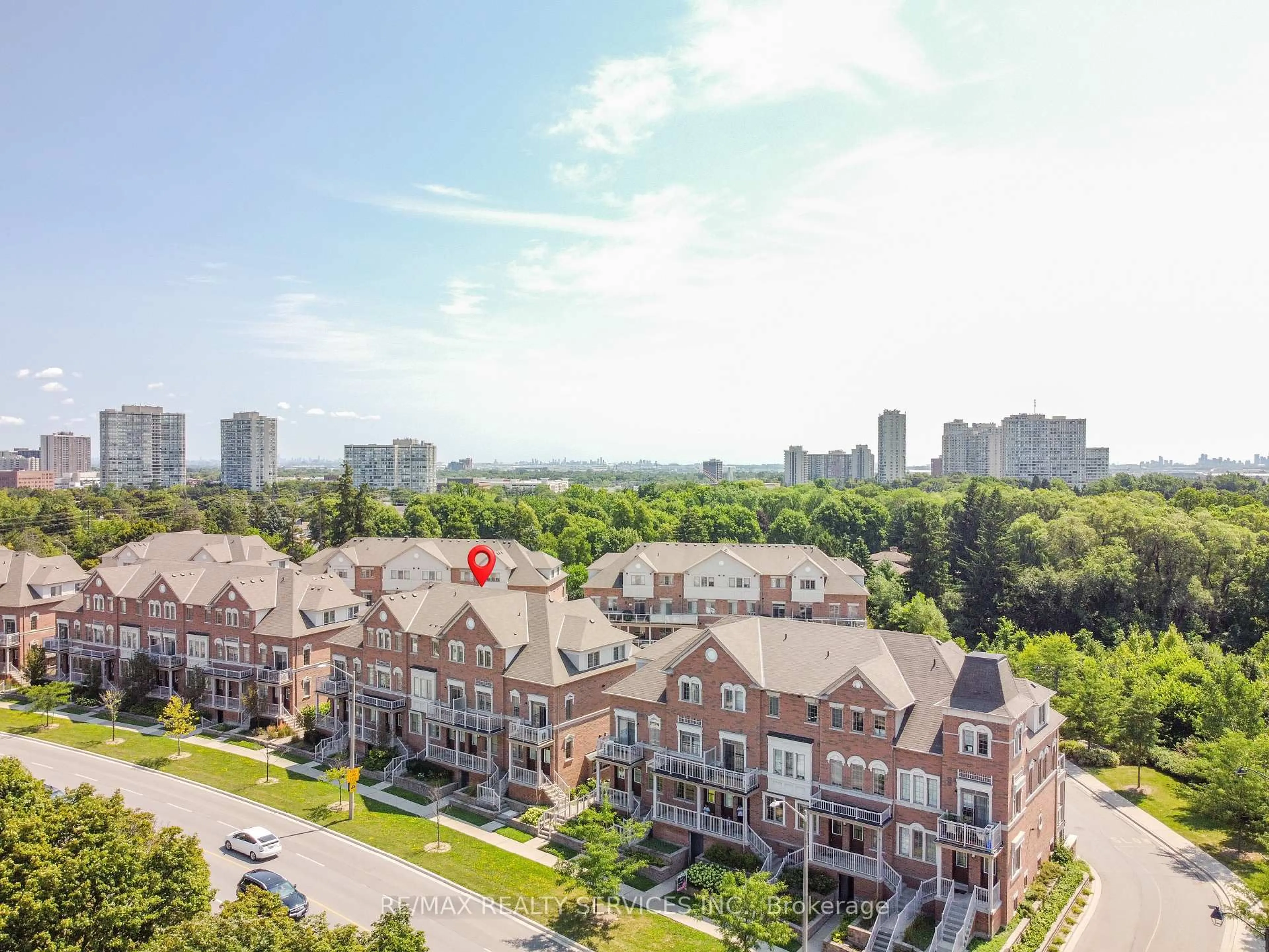 A pic from outside/outdoor area/front of a property/back of a property/a pic from drone, city buildings view from balcony for 180 Howden Blvd #15, Brampton Ontario L6S 0E6