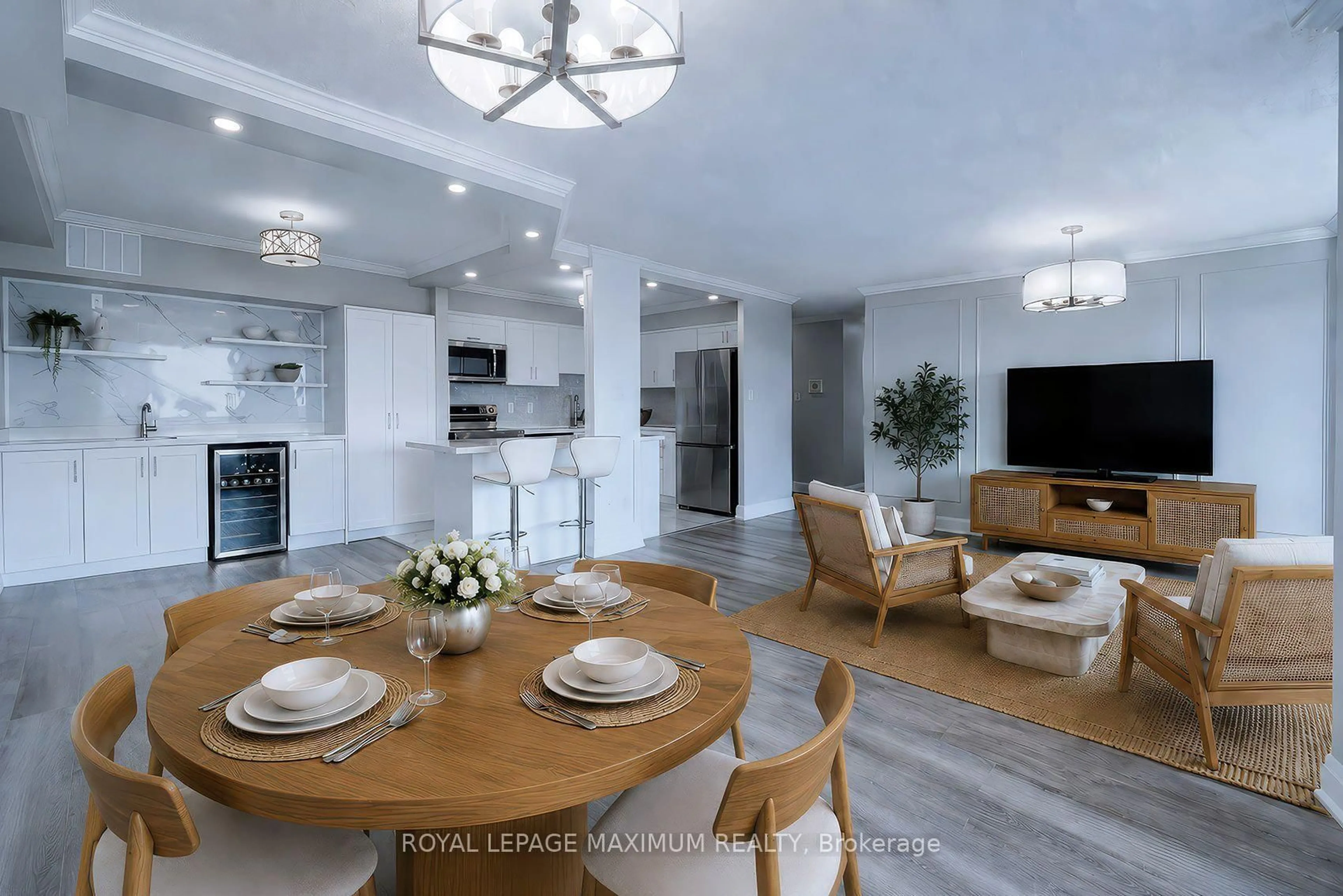 Open concept kitchen, unknown for 50 Elm Dr #1205, Mississauga Ontario L5A 3X2
