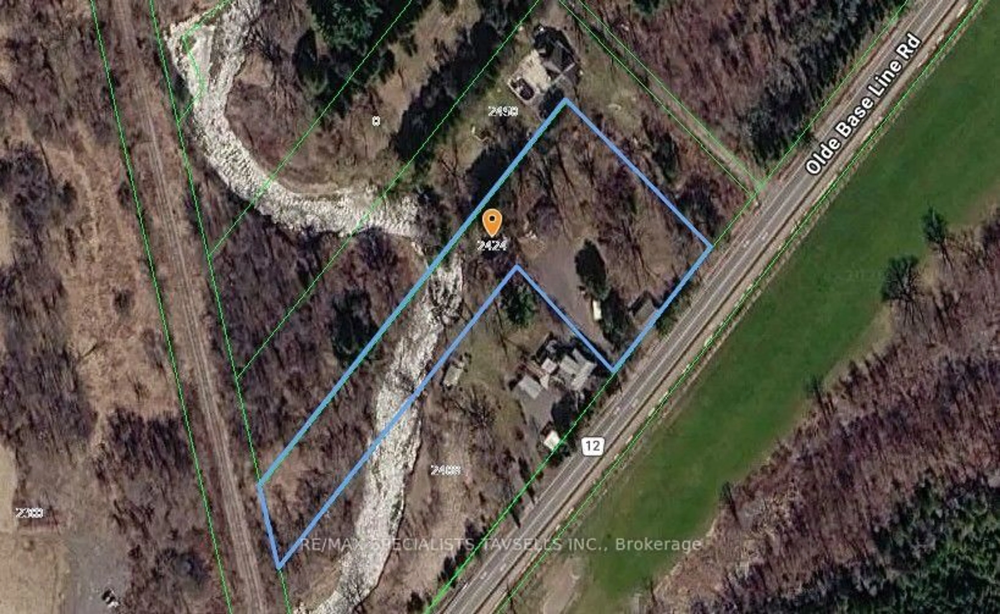Picture of a map for 2424 Olde Base Line Rd, Caledon Ontario L7C 0J3