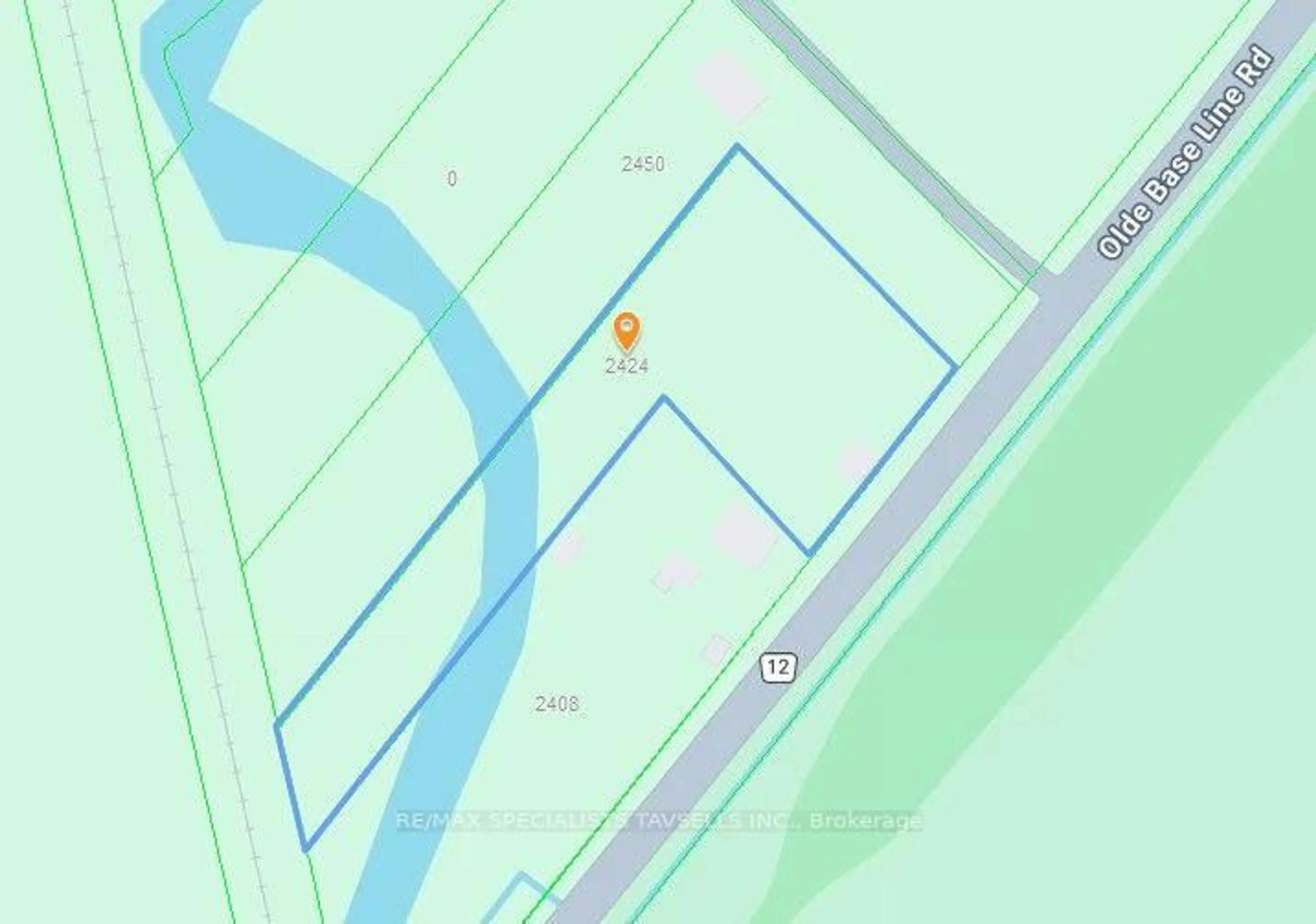 Picture of a map for 2424 Olde Base Line Rd, Caledon Ontario L7C 0J3
