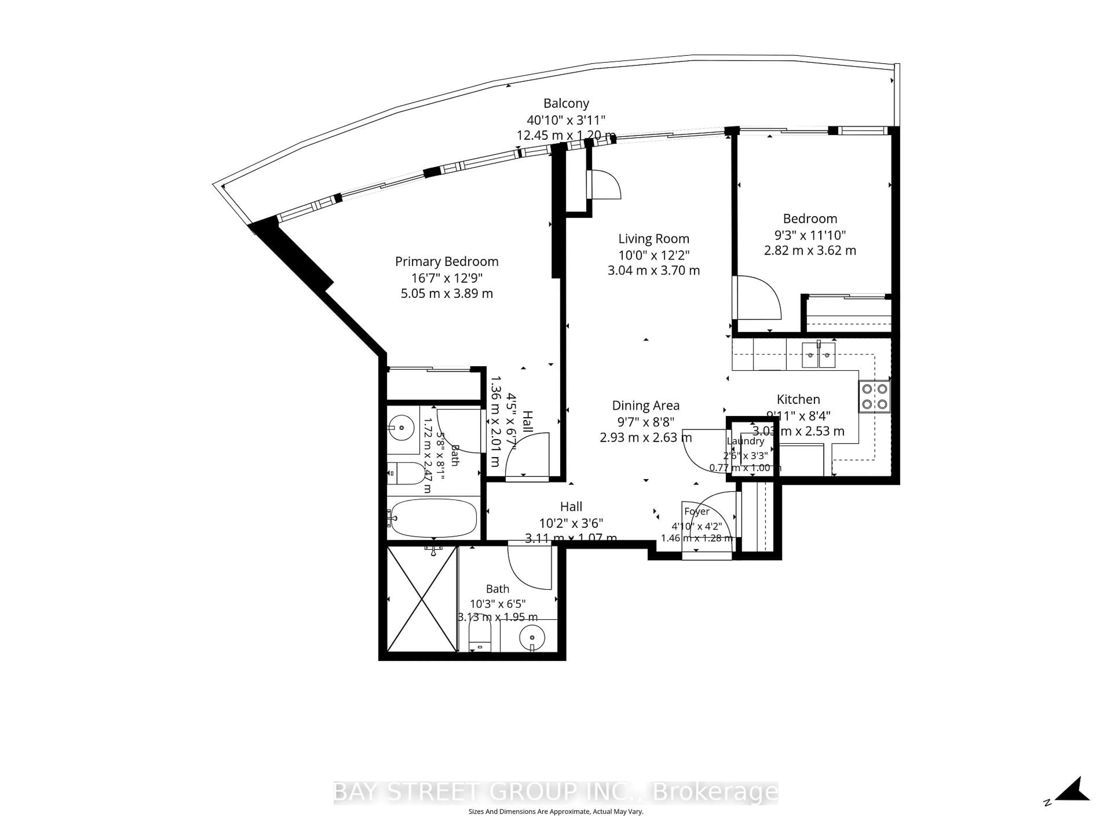 Floor plan for 60 Absolute Ave #5308, Mississauga Ontario L4Z 0A9