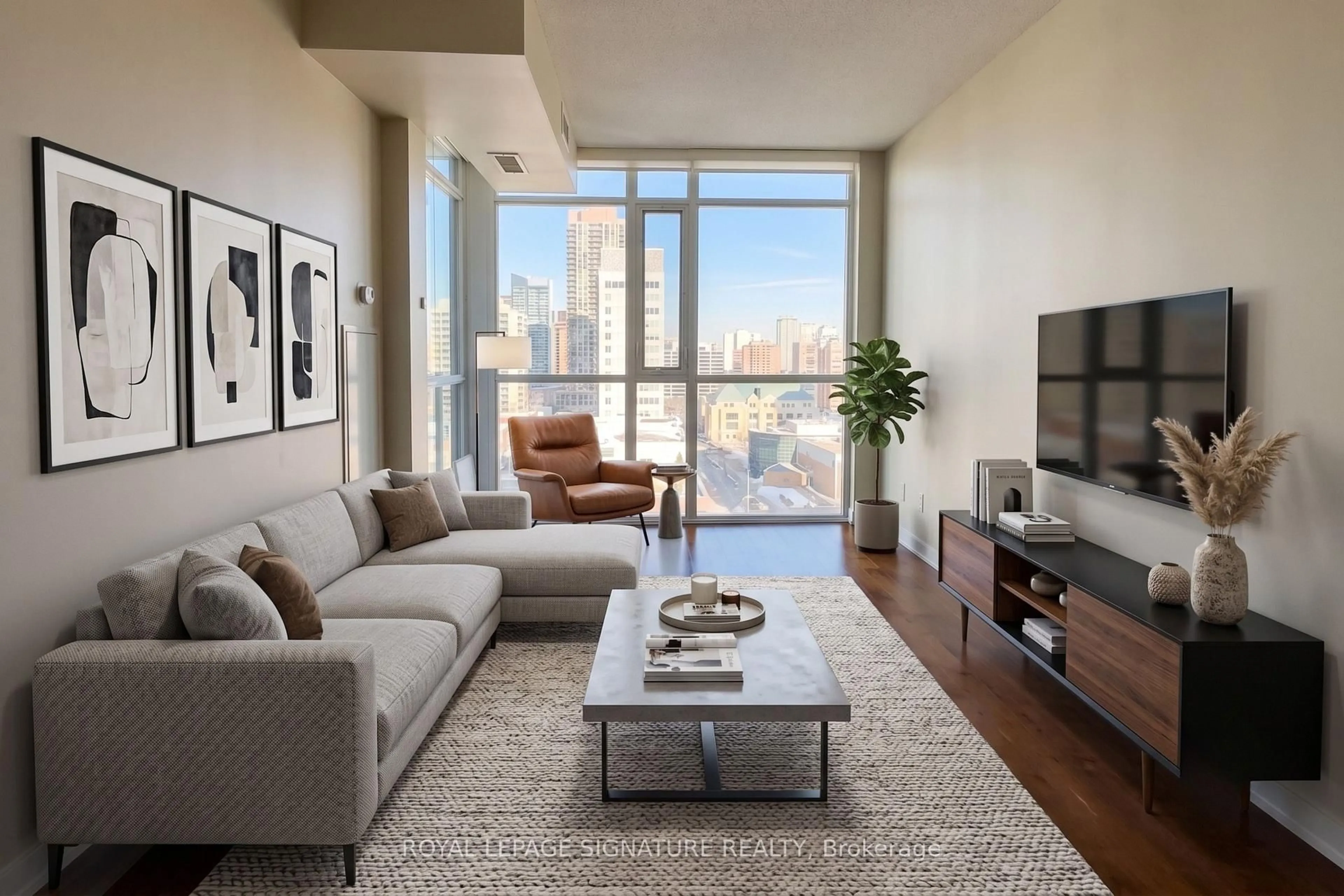 Living room with furniture, unknown for 4065 Brickstone Mews #1201, Mississauga Ontario L5B 0G3