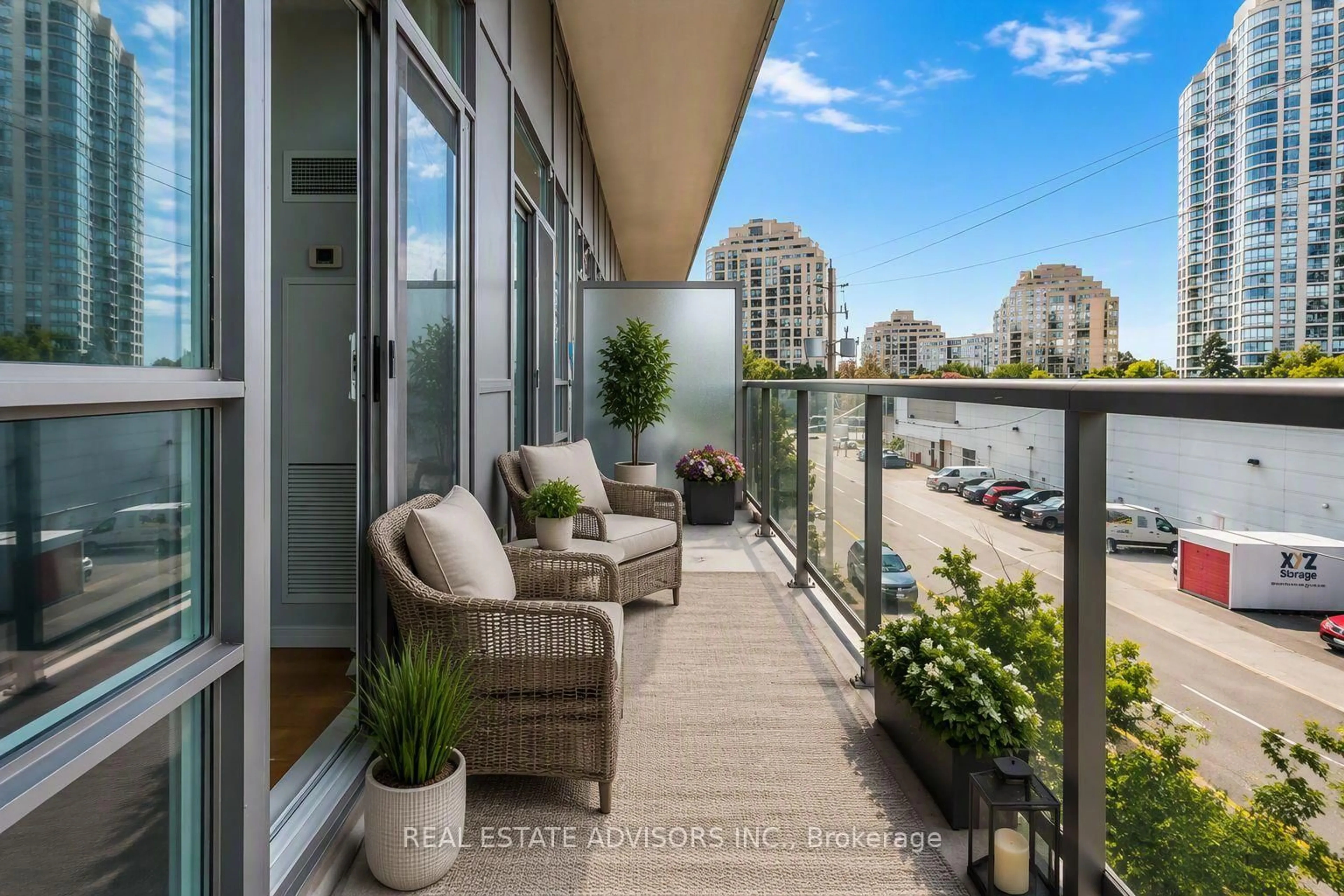 Balcony in the apartment, water/lake/river/ocean view for 15 Legion Rd #204, Toronto Ontario M8V 0A9